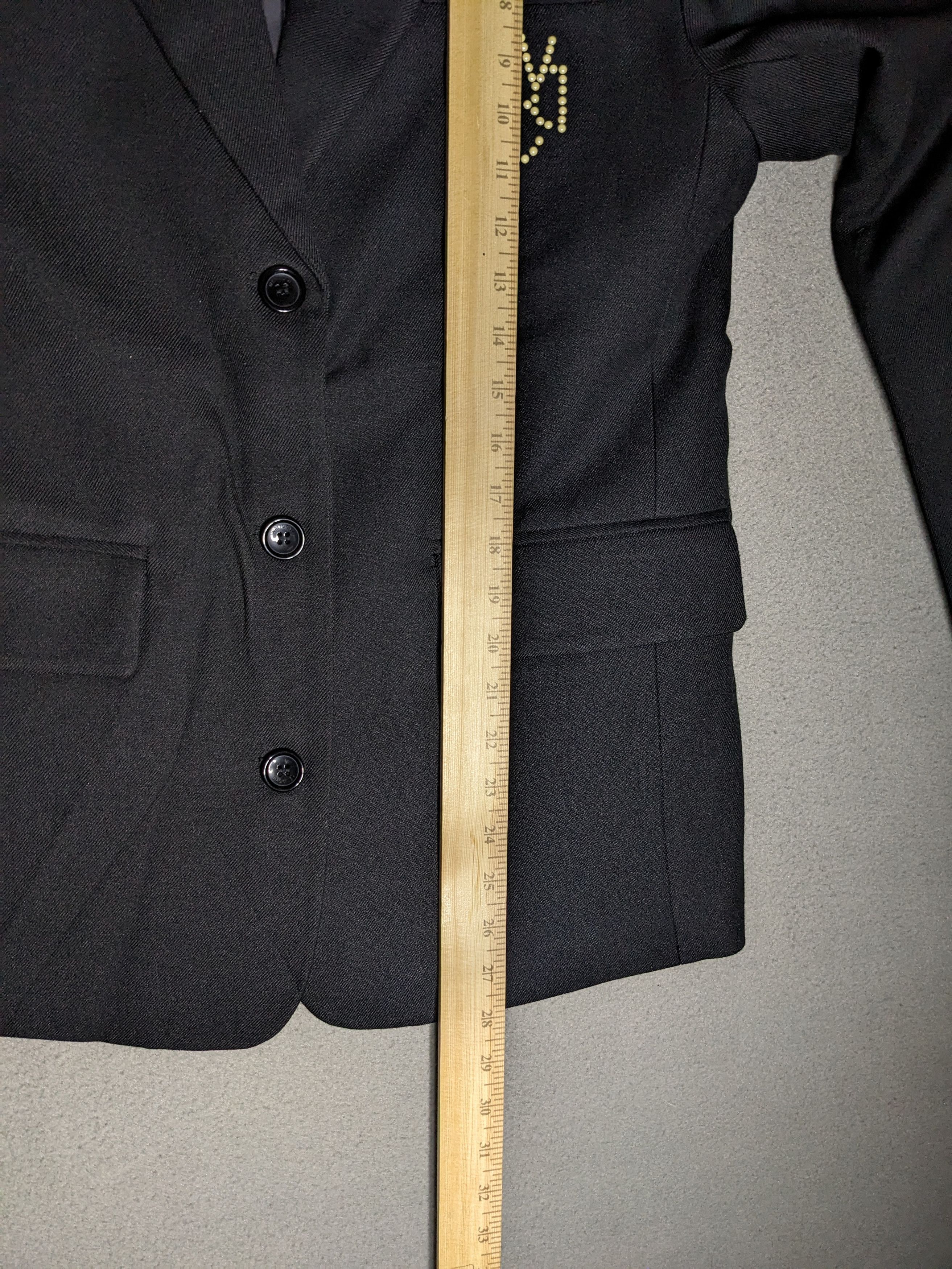WE11DONE We11done Rhinestone Logo Blazer Flare Elbow Unisex Medium Size US M / EU 48-50 / 2 - 13 Thumbnail