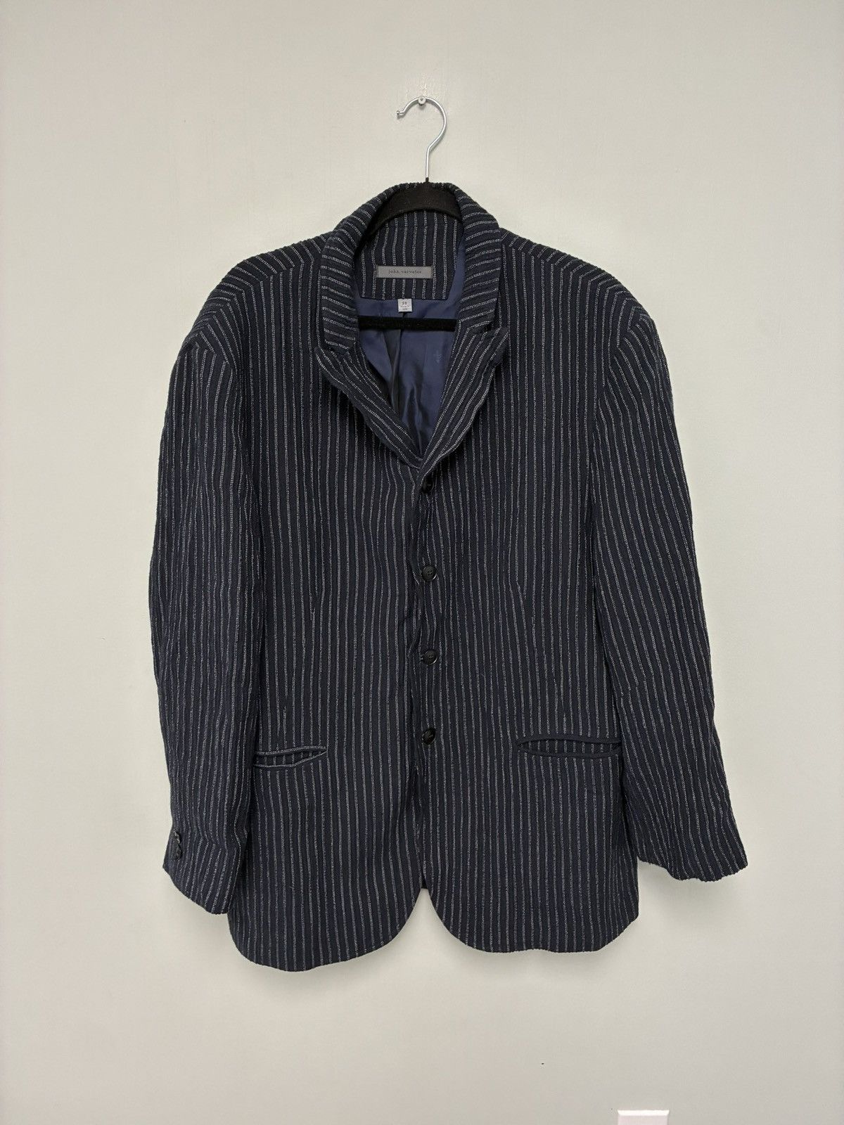 John Varvatos Murray Pinstripe Blue Jacket EU 38 USA 48 Size US XXL / EU 58 / 5 - 7 Thumbnail