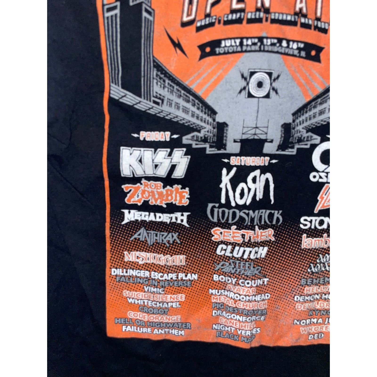 Gildan Chicago Open Air Shirt Concert Kiss Megadeth Korn Ozzy Tee S Size US S / EU 44-46 / 1 - 7 Thumbnail