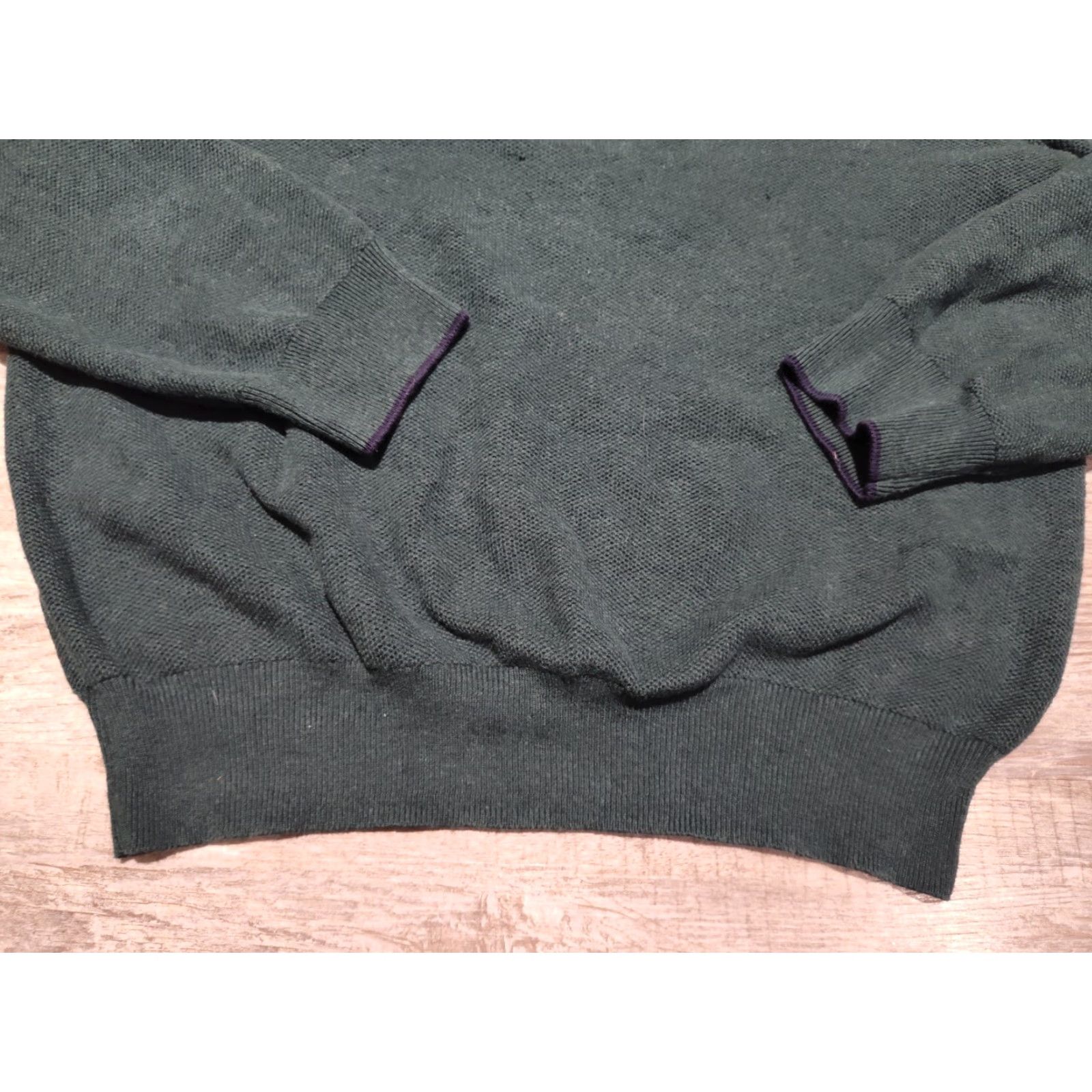 Polo Ralph Lauren Polo Ralph Lauren Men Sweater L Green Cotton Knit Quarter Zip Mock Neck Pullover Golf Walking Size US L / EU 52-54 / 3 - 2 Thumbnail