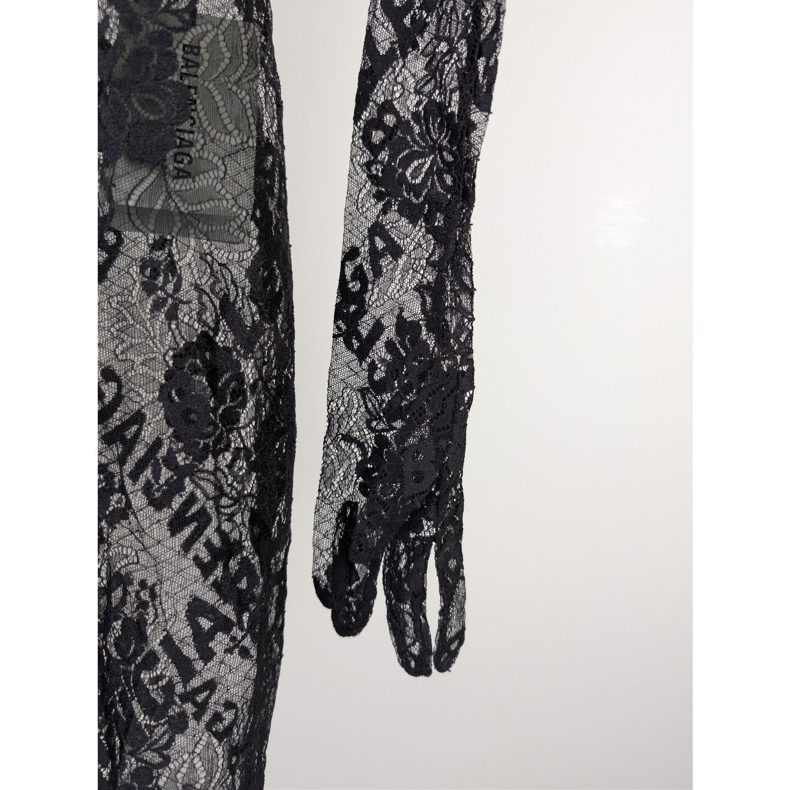 Balenciaga o1rshd1 Glove Dress Stretch Lace in Black Size S / US 4 / IT 40 - 5 Thumbnail