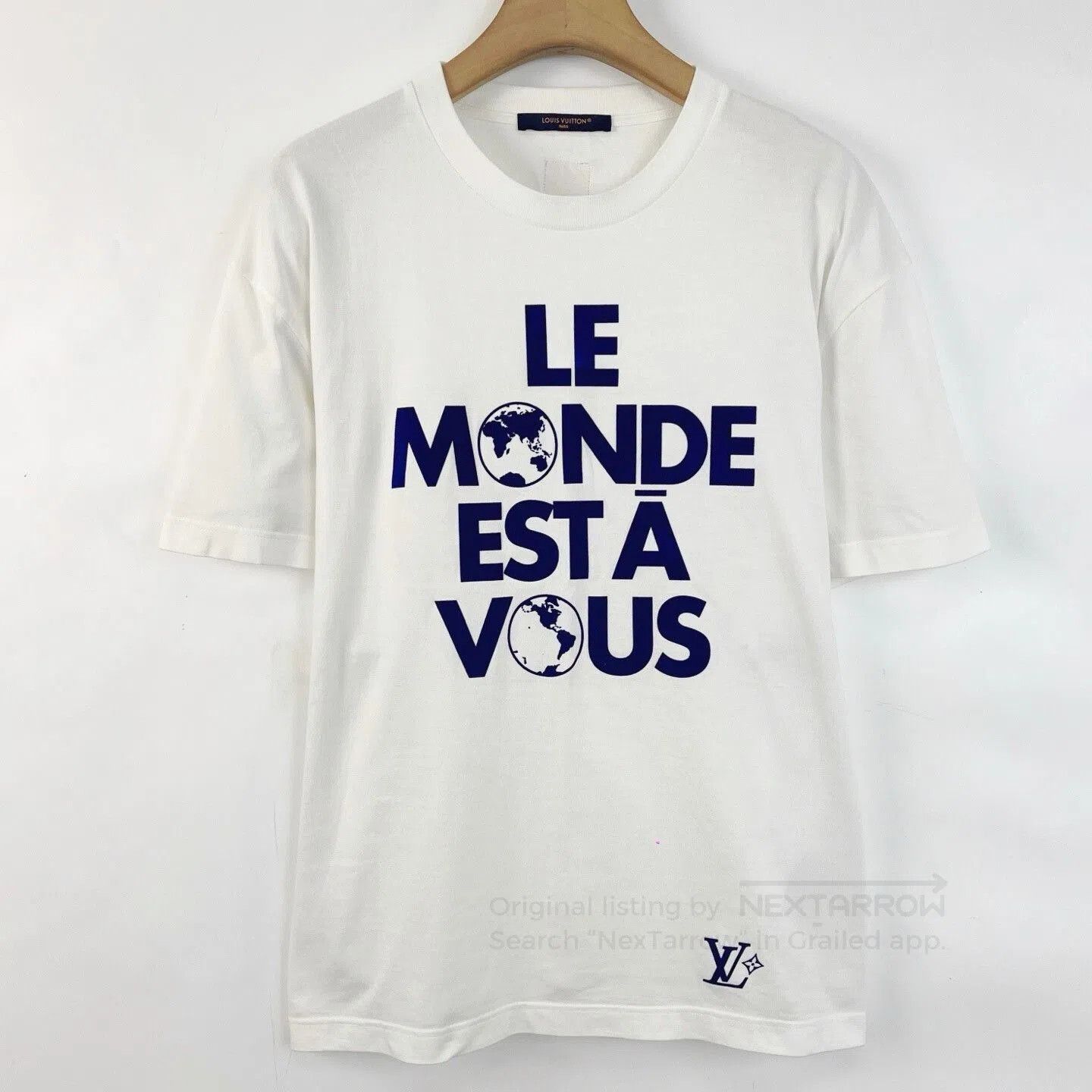 Louis Vuitton LV SS25 White Earth Flocked Print T-shirt. Size M / US 6-8 / IT 42-44 - 1 Thumbnail