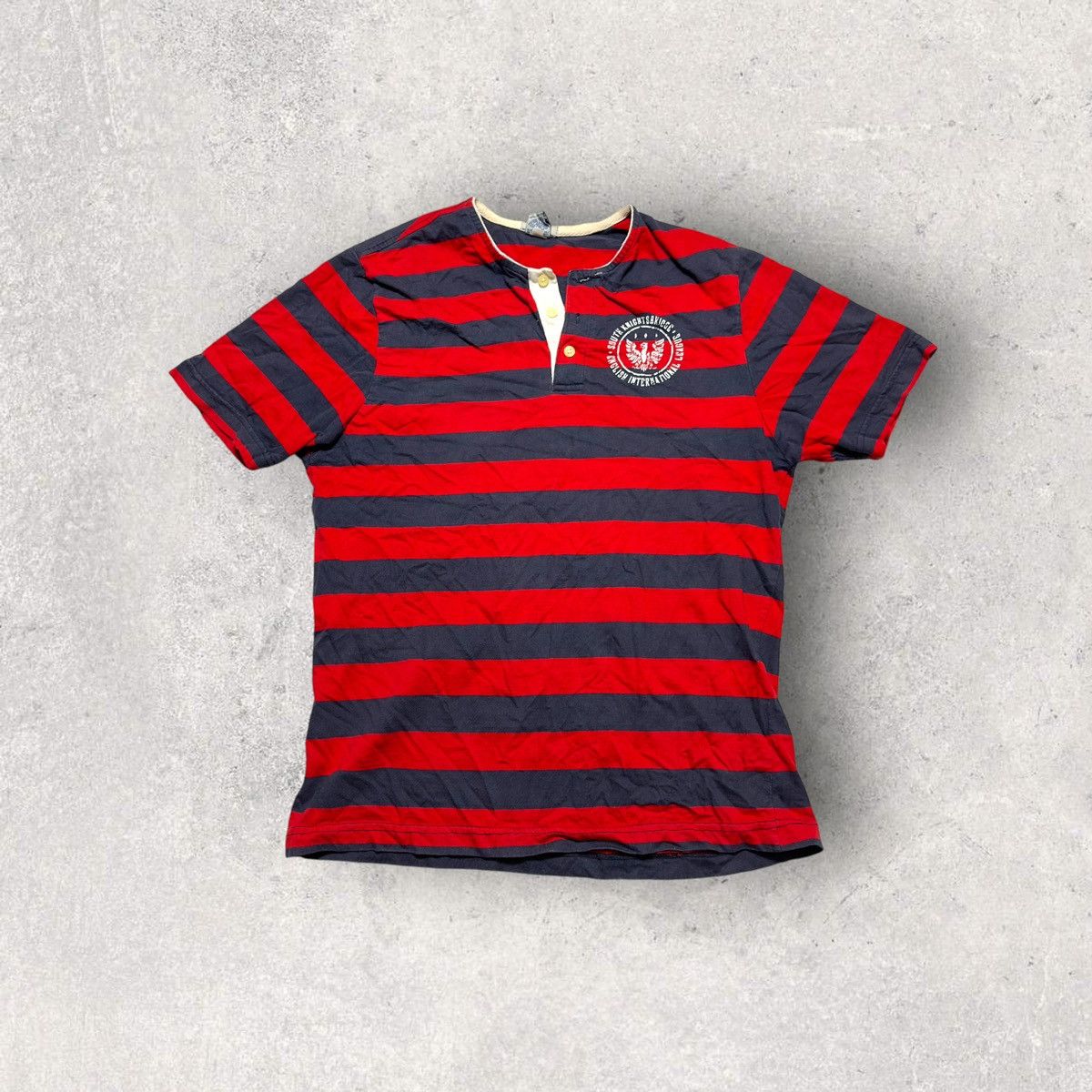 Old Navy × Vintage Vintage Old Navy striped henley tee Size US M / EU 48-50 / 2 - 1 Thumbnail