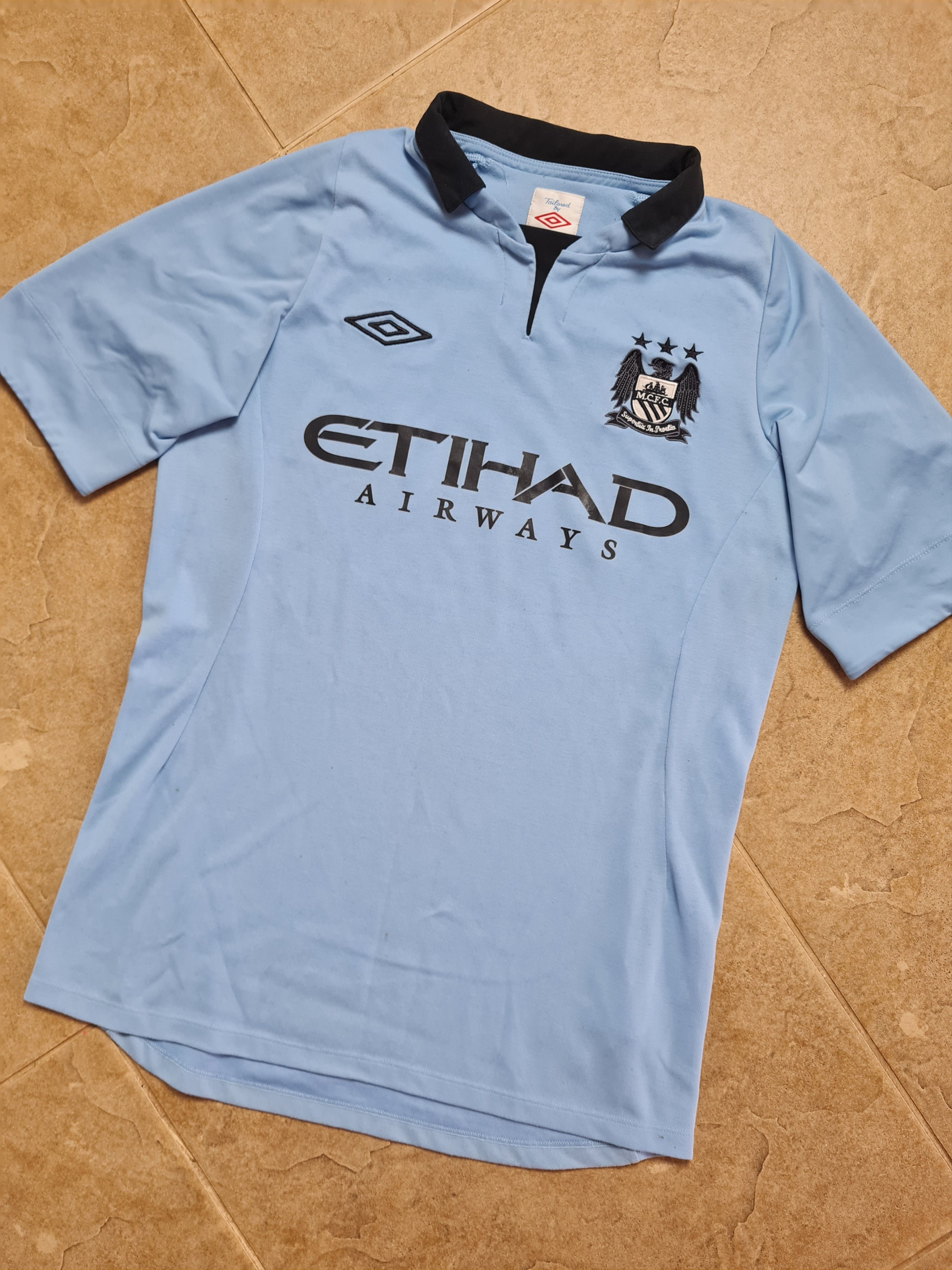 Umbro Manchester City 2012-2013 Home Kit Etihad Umbro Soccer Retro Size US M / EU 48-50 / 2 - 6 Thumbnail