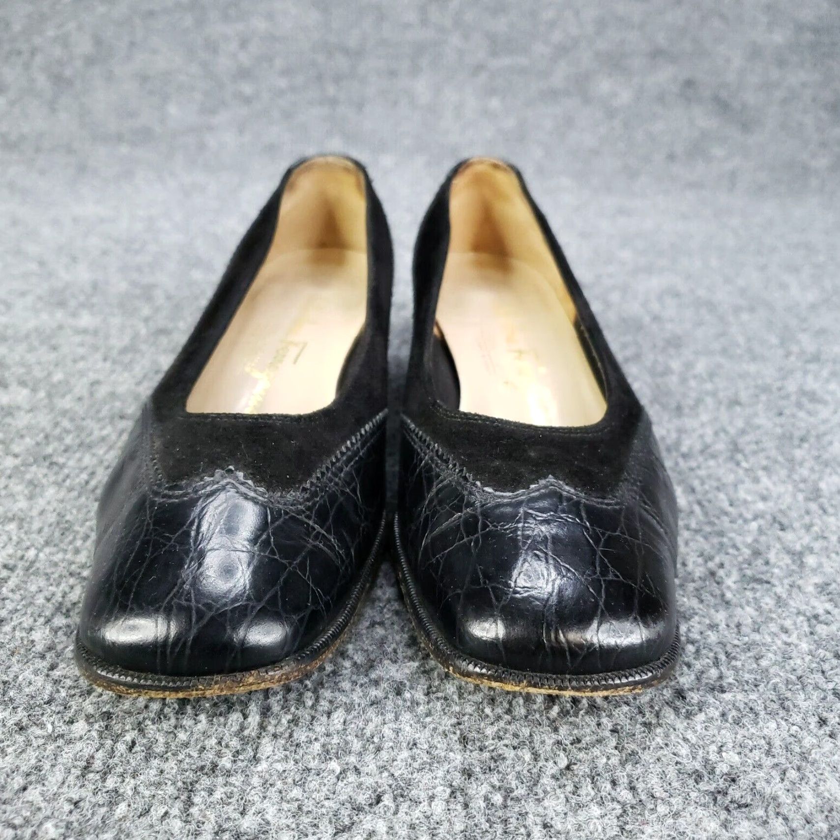 Salvatore Ferragamo Salvatore Ferragamo Heels Womens Size 5.5 Brown Leather Suede Block Pump Size US 6 / IT 36 - 2 Thumbnail