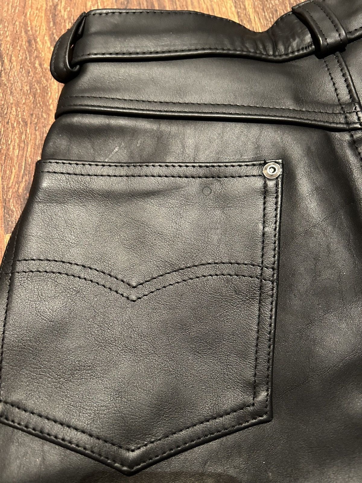 Schott Vintage Men’s 30x31 biker leather pants schott made in USA Size US 30 / EU 46 - 7 Thumbnail