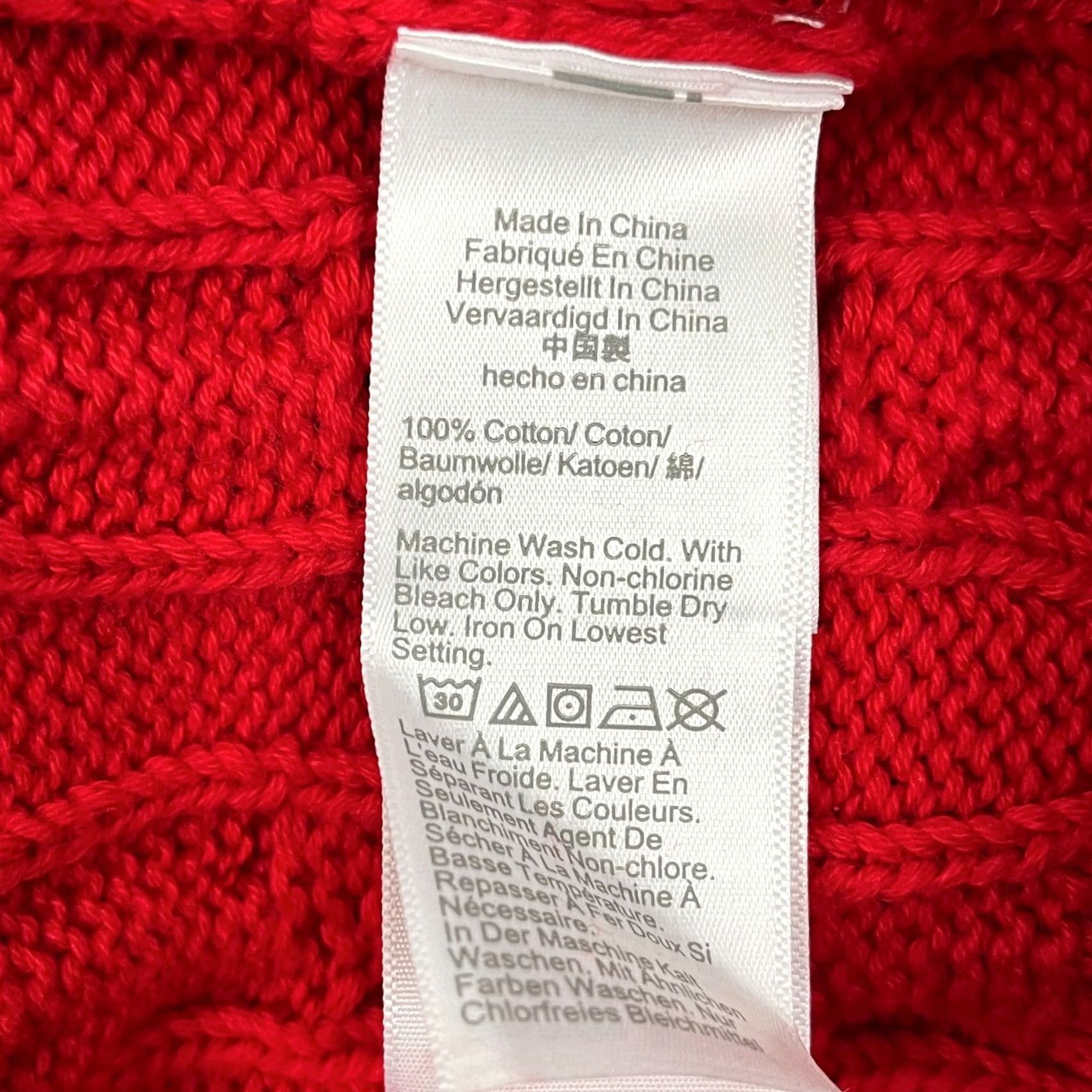 J.Crew J.CREW Sweater Mens XL Red Cable Knit Cotton Crewneck Fisherman Holiday Prep NEW Size US XL / EU 56 / 4 - 6 Thumbnail