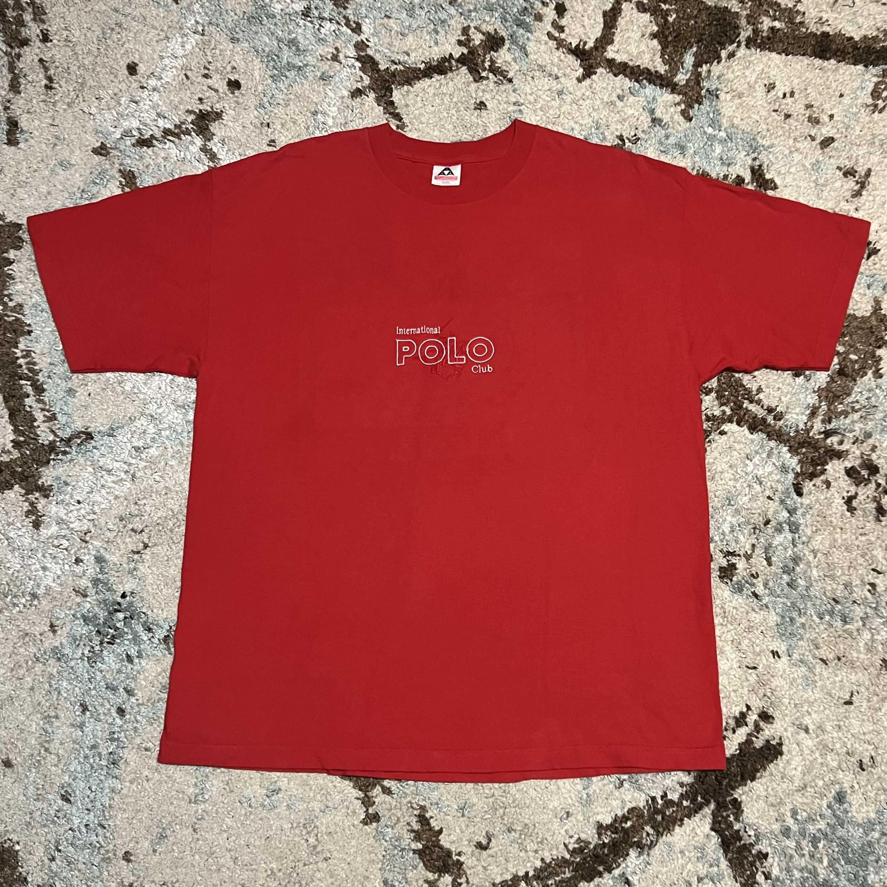 Polo Ralph Lauren × U.S. Polo Assn. × Vintage Vintage International Polo Club Shirt Size XL Red Size US XL / EU 56 / 4 - 2 Thumbnail
