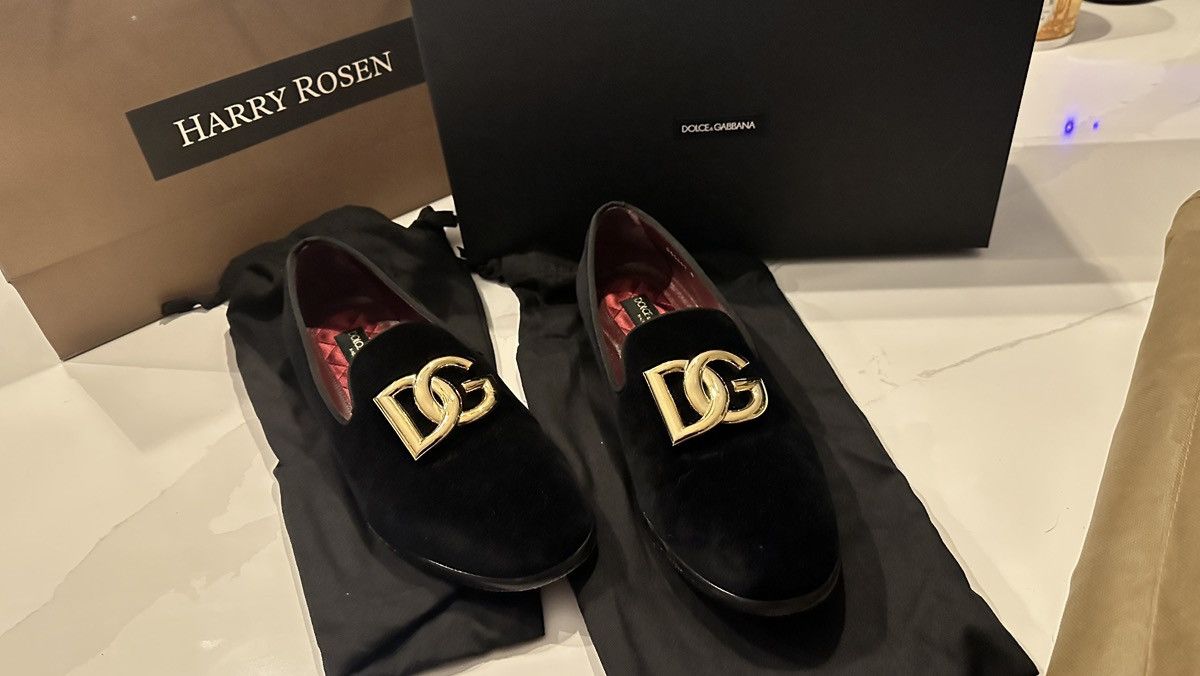 Dolce & Gabbana Dolce & Gabbana Velvet Loafers – Size 42 Size US 9 / EU 42 - 2 Thumbnail