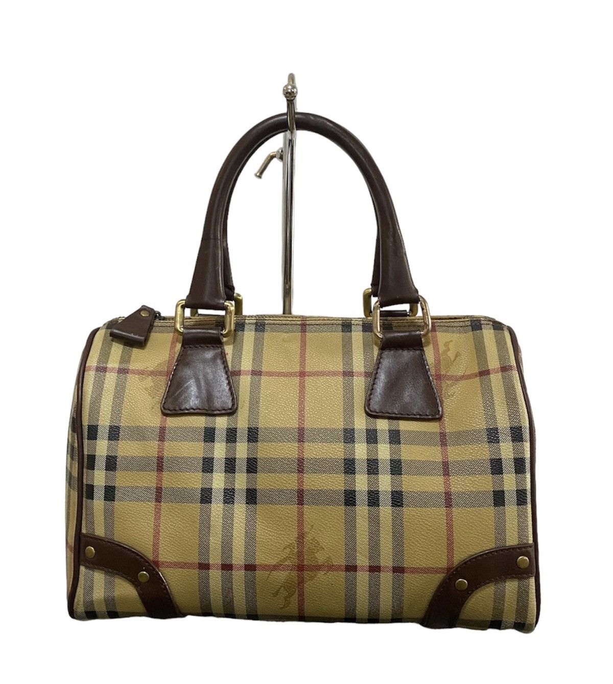 image of Vintage Burberry Speedy Bag in Brown, Women's