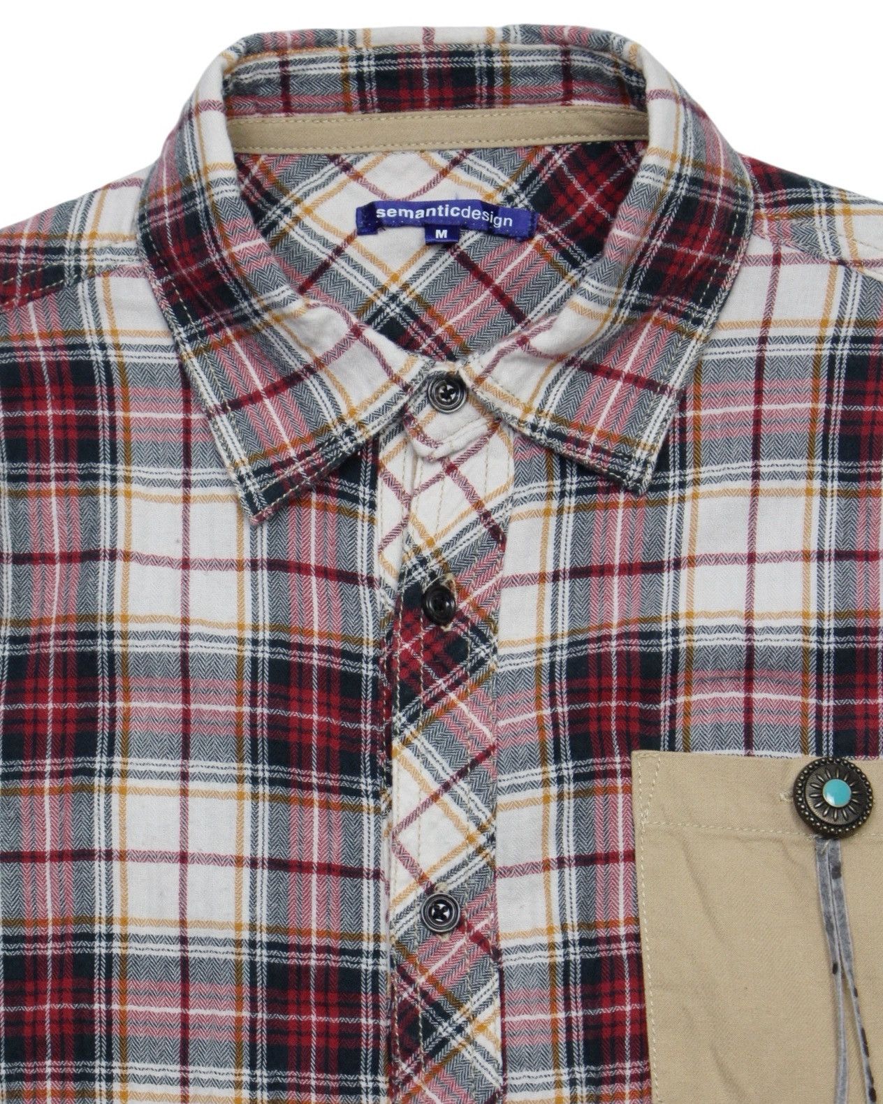semanticdesign 2000S SEMANTIC DESIGN NATIVE-INSPIRED FLANNEL SHIRT Size US M / EU 48-50 / 2 - 2 Thumbnail