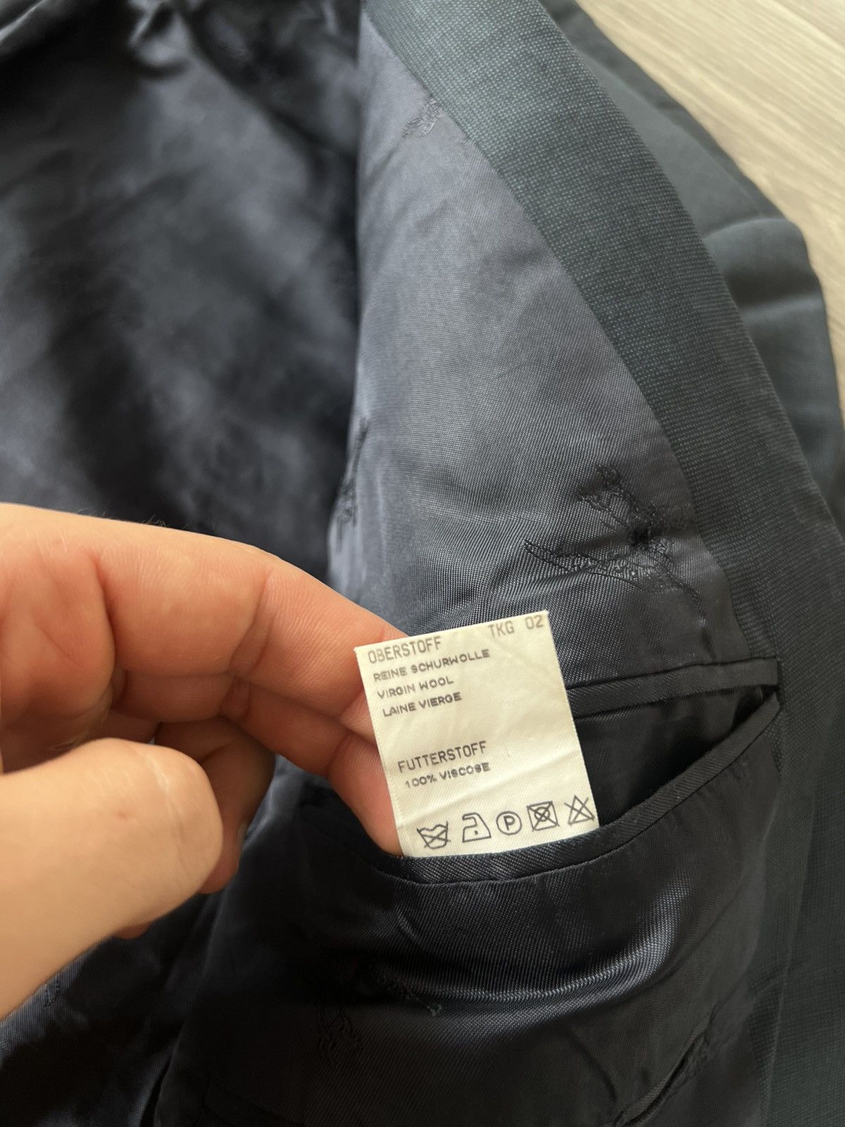 Burberry × Designer Vintage Burberrys England Finest Quality Wool/Viscose Blazer Size 46R - 14 Thumbnail