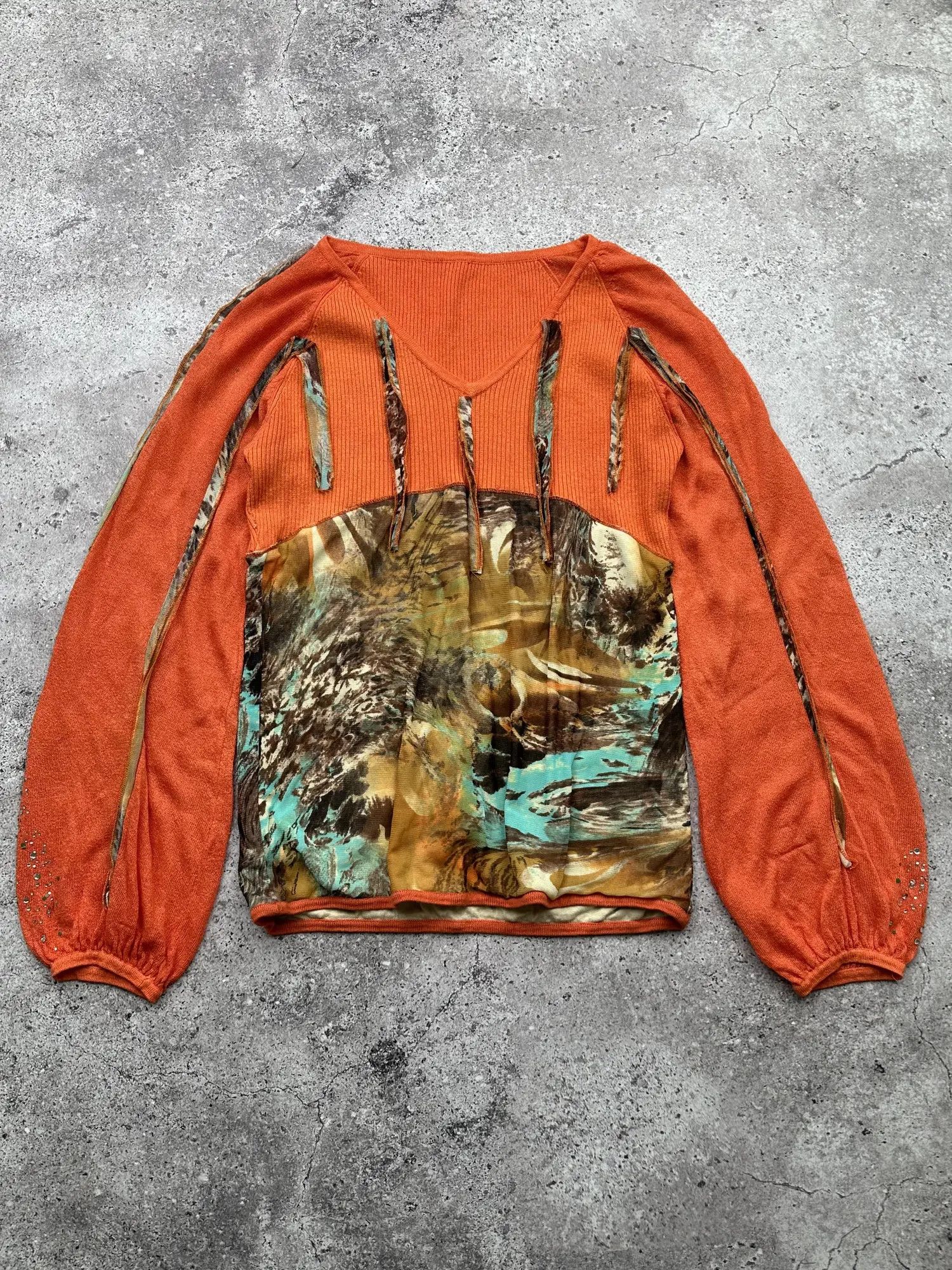 Vintage Vintage Printed Sweater C77(V624) Size M / US 6-8 / IT 42-44 - 1 Thumbnail