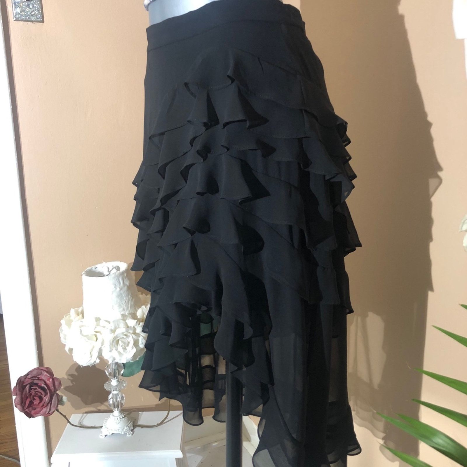 Other Asymmetrical black ruffle skirt from MSK Size 30" / US 8 / IT 44 - 3 Thumbnail