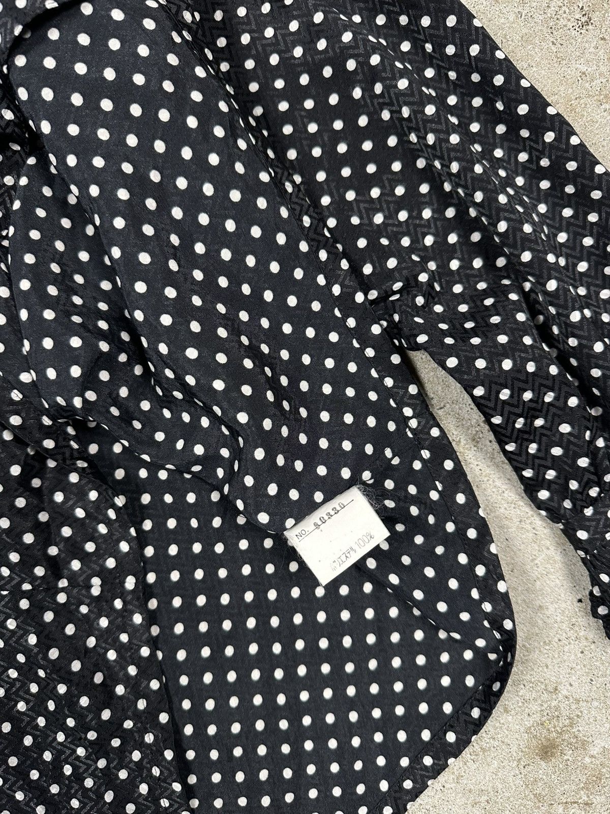 Japanese Brand × Vintage Vintage 90s Evance Tokyo Polka Dot Avant Garde Shirt Size XS / US 0-2 / IT 36-38 - 10 Thumbnail