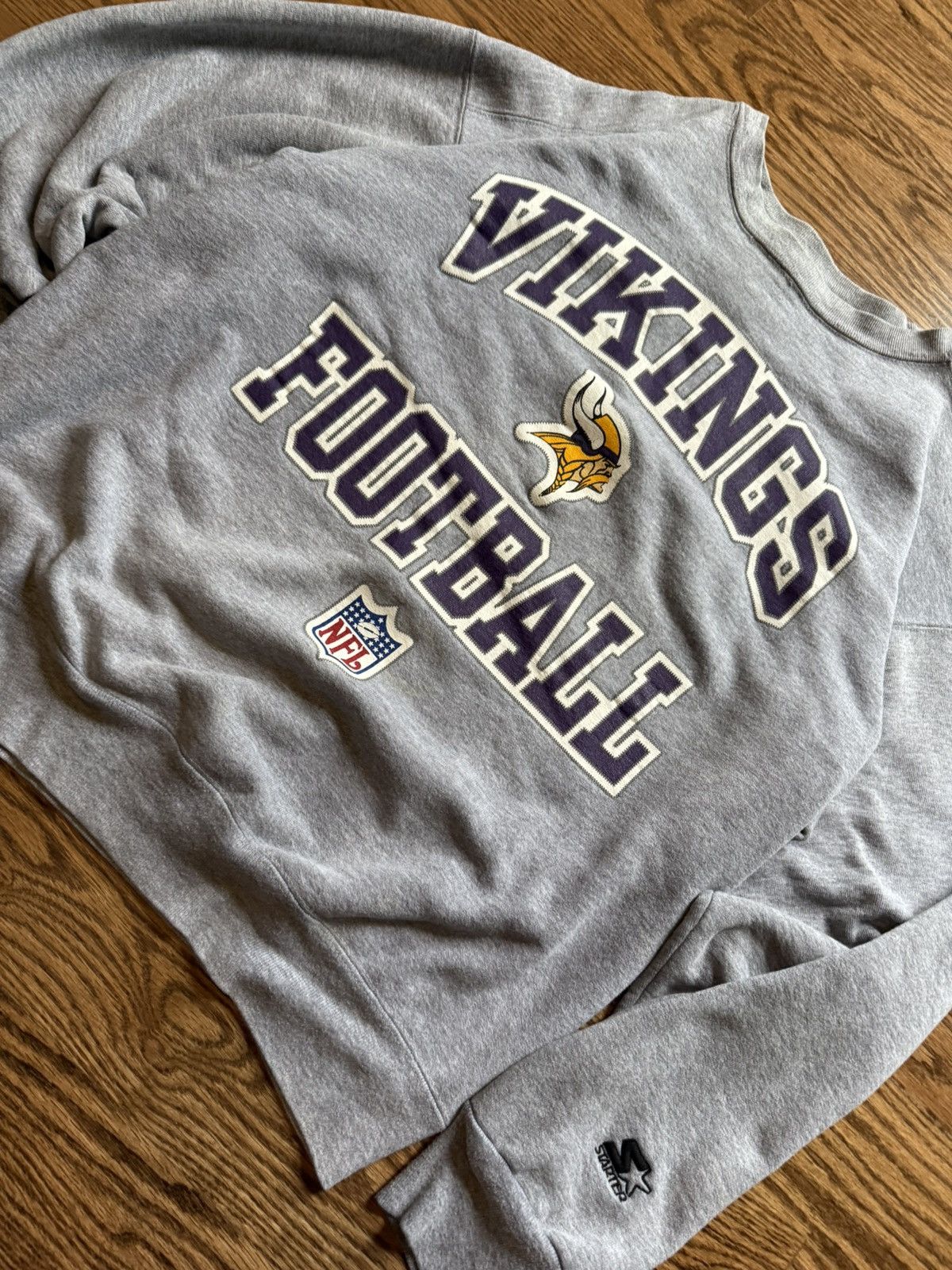 Starter Vintage Vikings Football Starter Crewneck Size US L / EU 52-54 / 3 - 2 Thumbnail