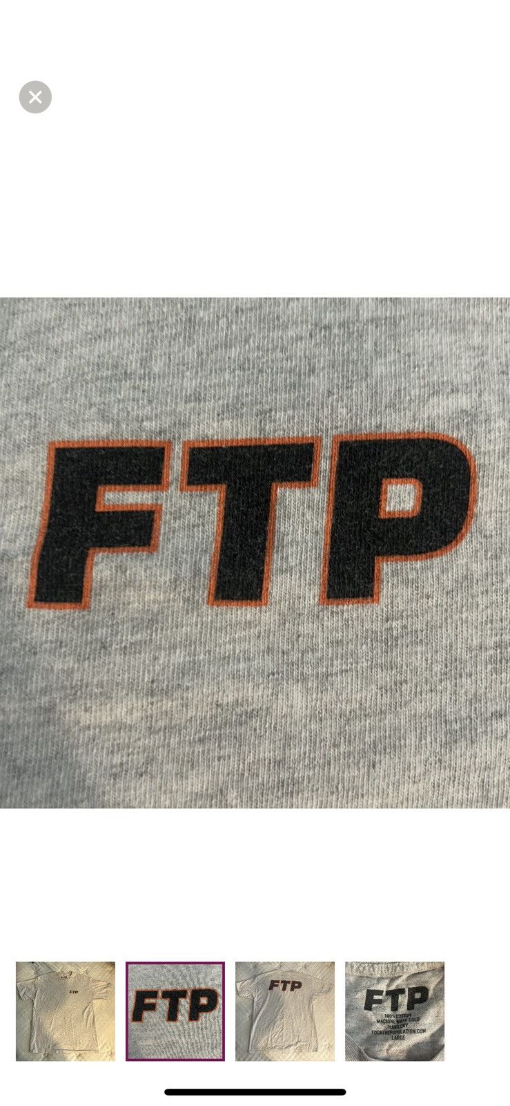 Fuck The Population FTP Heather Grey Black/Orange Logo Size US L / EU 52-54 / 3 - 2 Thumbnail