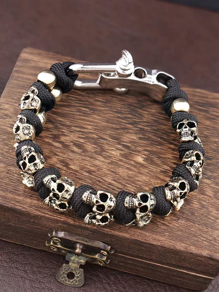 Jewelry Punk Rock Skull Bracelets Size ONE SIZE - 1 Thumbnail