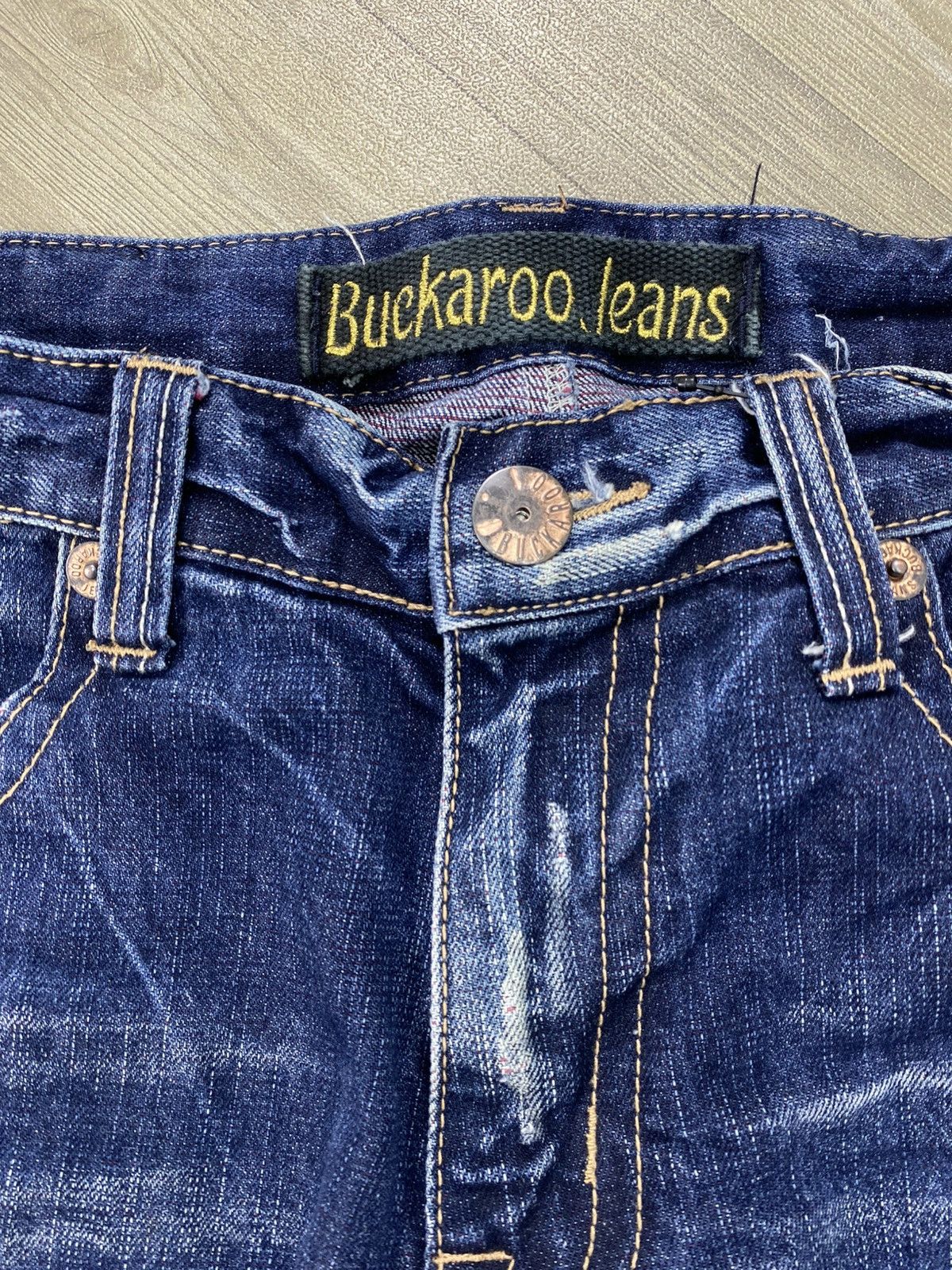 If Six Was Nine 2000s Buckaroo Distressed Faded Kmrii Lgb Punk Style Jeans Size US 34 / EU 50 - 8 Thumbnail
