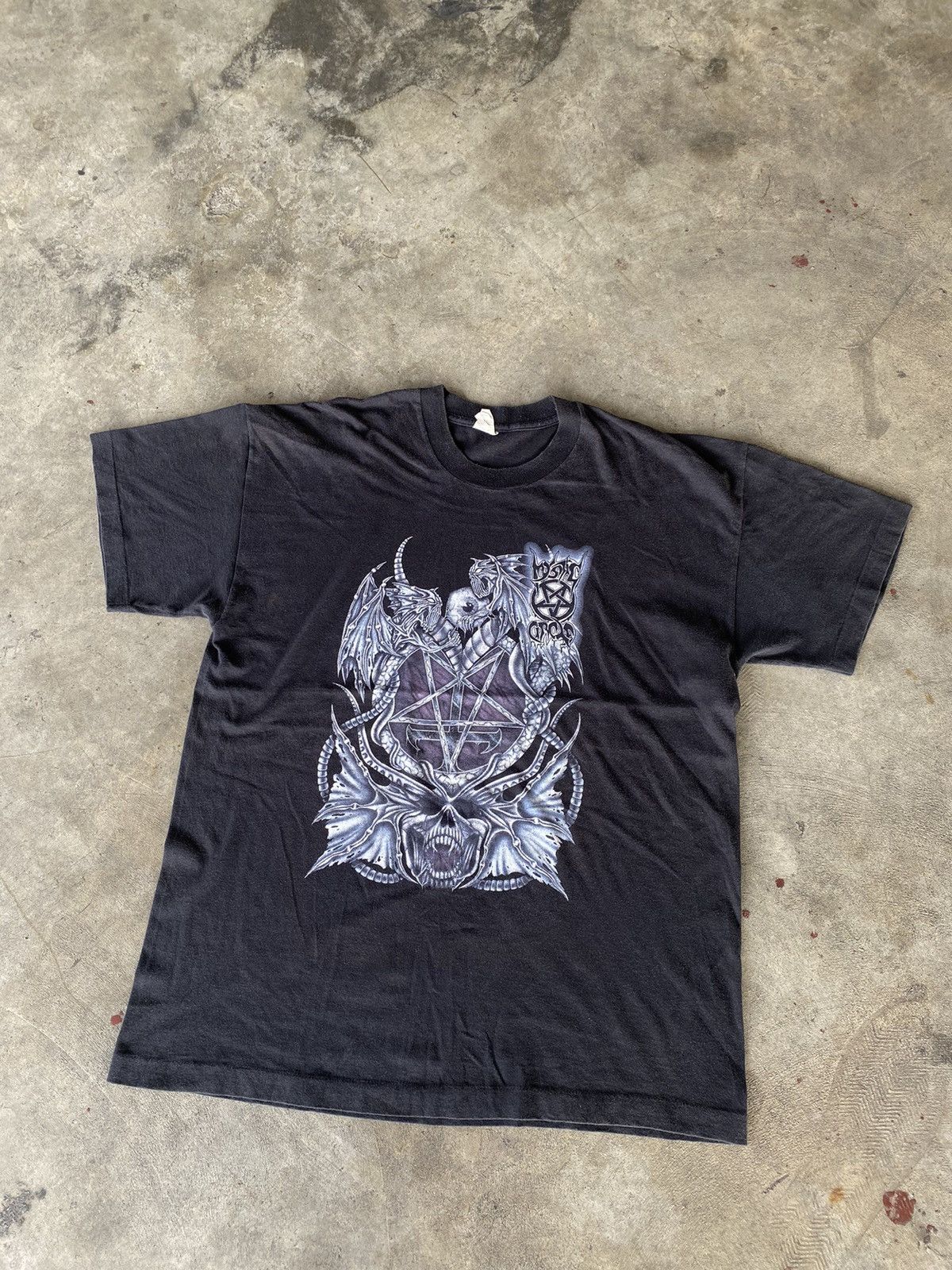 Band Tees × Japanese Brand × Vintage Mystic Circle “Black Metal” 90s Size US XL / EU 56 / 4 - 1 Thumbnail