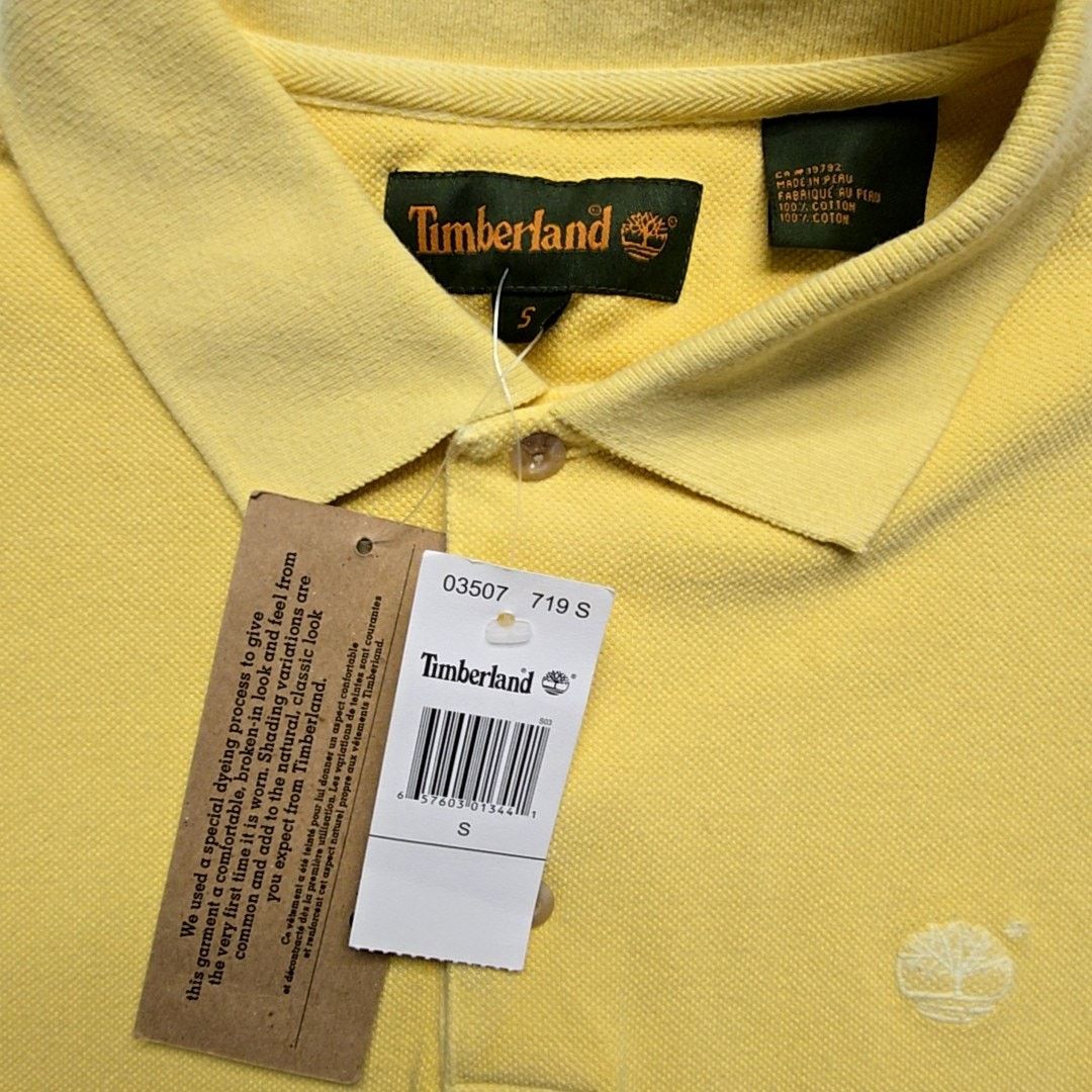 Timberland Timberland Yellow Polo Shirt Garment Dye Logo Mens Small Size US S / EU 44-46 / 1 - 6 Thumbnail