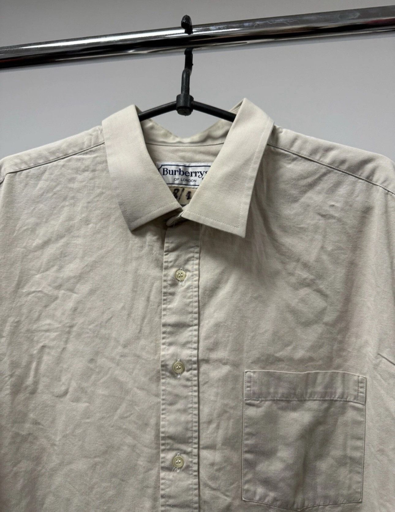 Burberry × Designer × Vintage Vintage Shirt Burberrys Of London Made in France Size US XL / EU 56 / 4 - 2 Thumbnail
