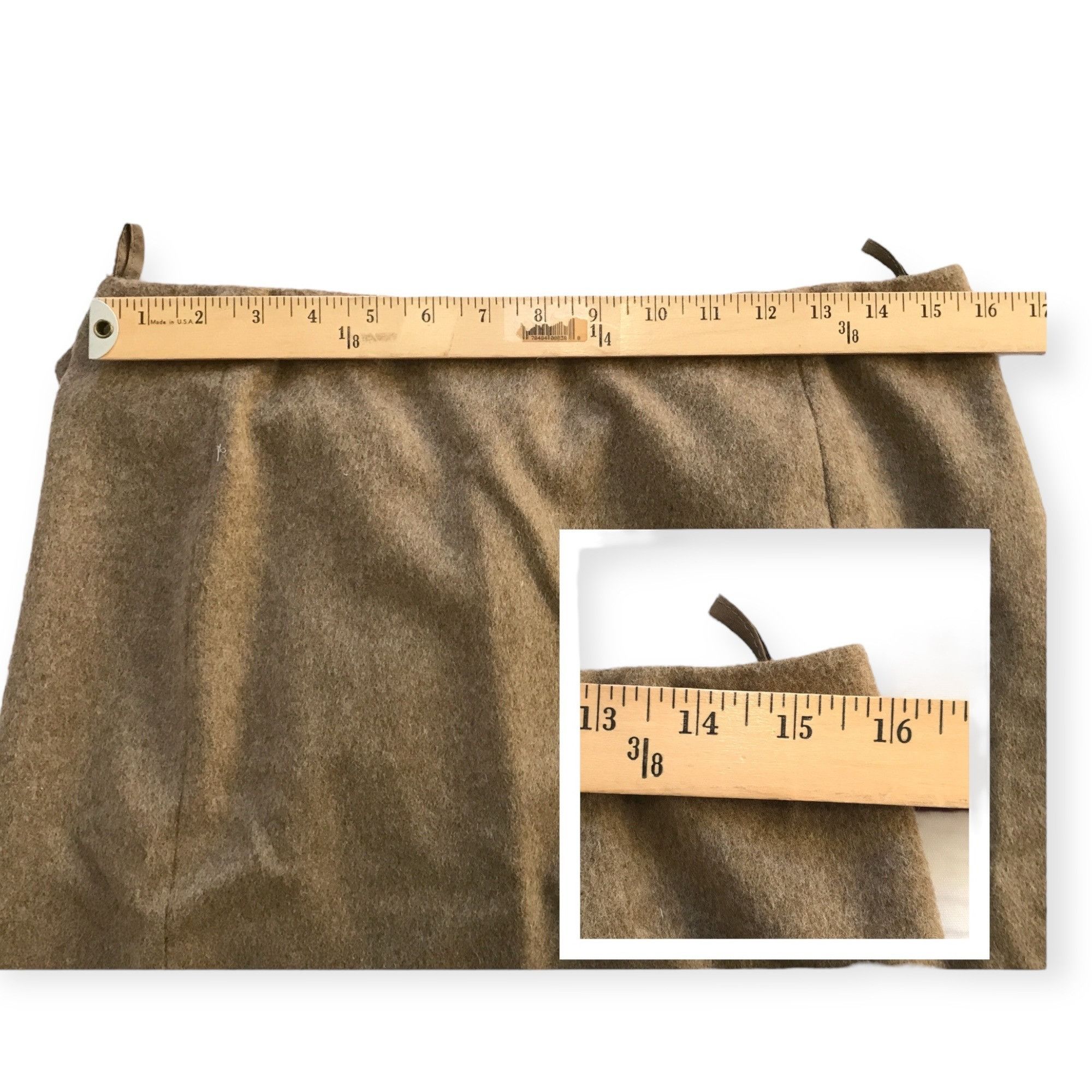 Prada Prada FW2006 Wool Wrap Skirt with Shearling Trim/Toggle Size 30" / US 8 / IT 44 - 8 Thumbnail