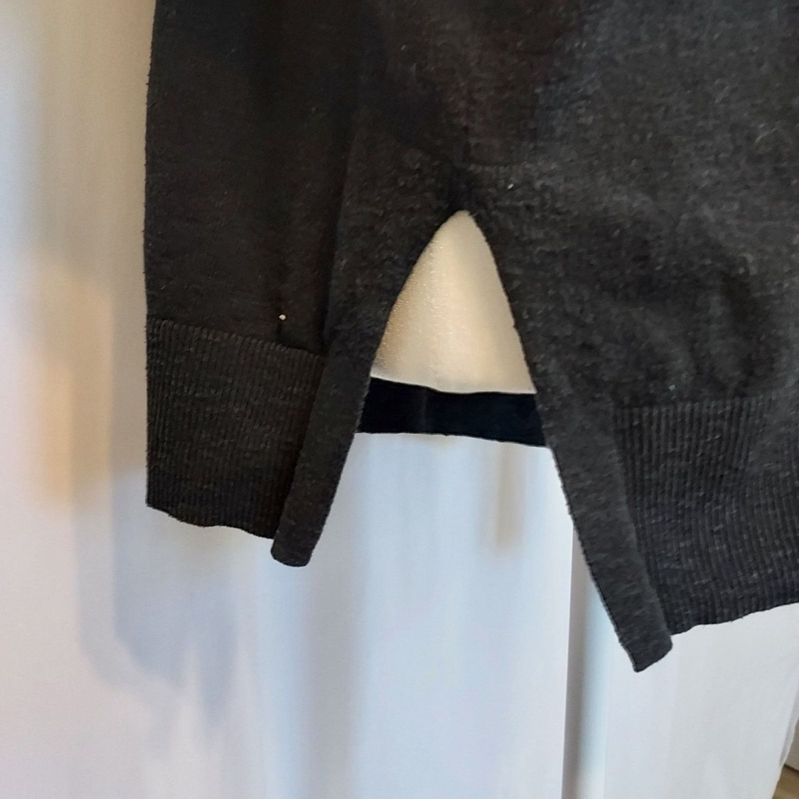 Gap Gap Black Knit Cotton Blend Open Ribbed Cardigan Sweater Size M / US 6-8 / IT 42-44 - 5 Thumbnail