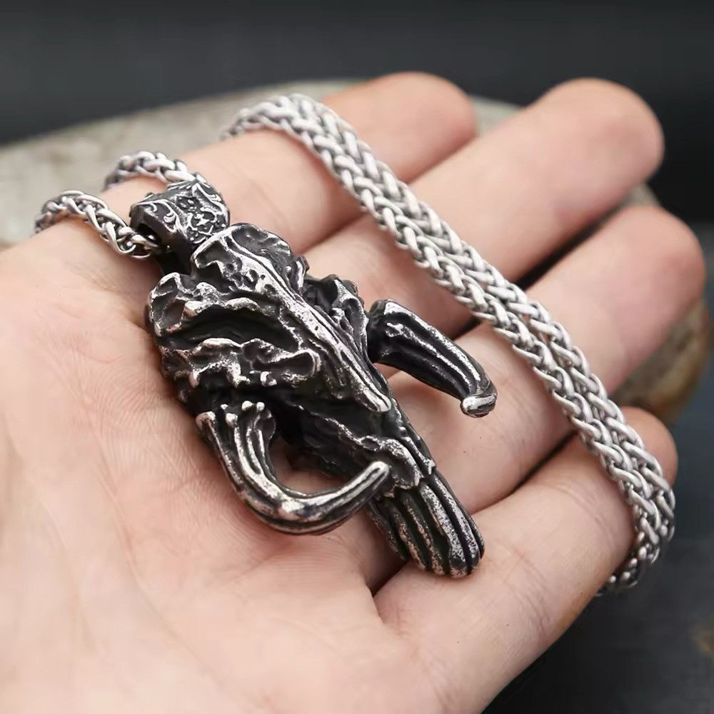 Jewelry Gothic Punisher Skull Mask Necklace Size ONE SIZE - 2 Thumbnail