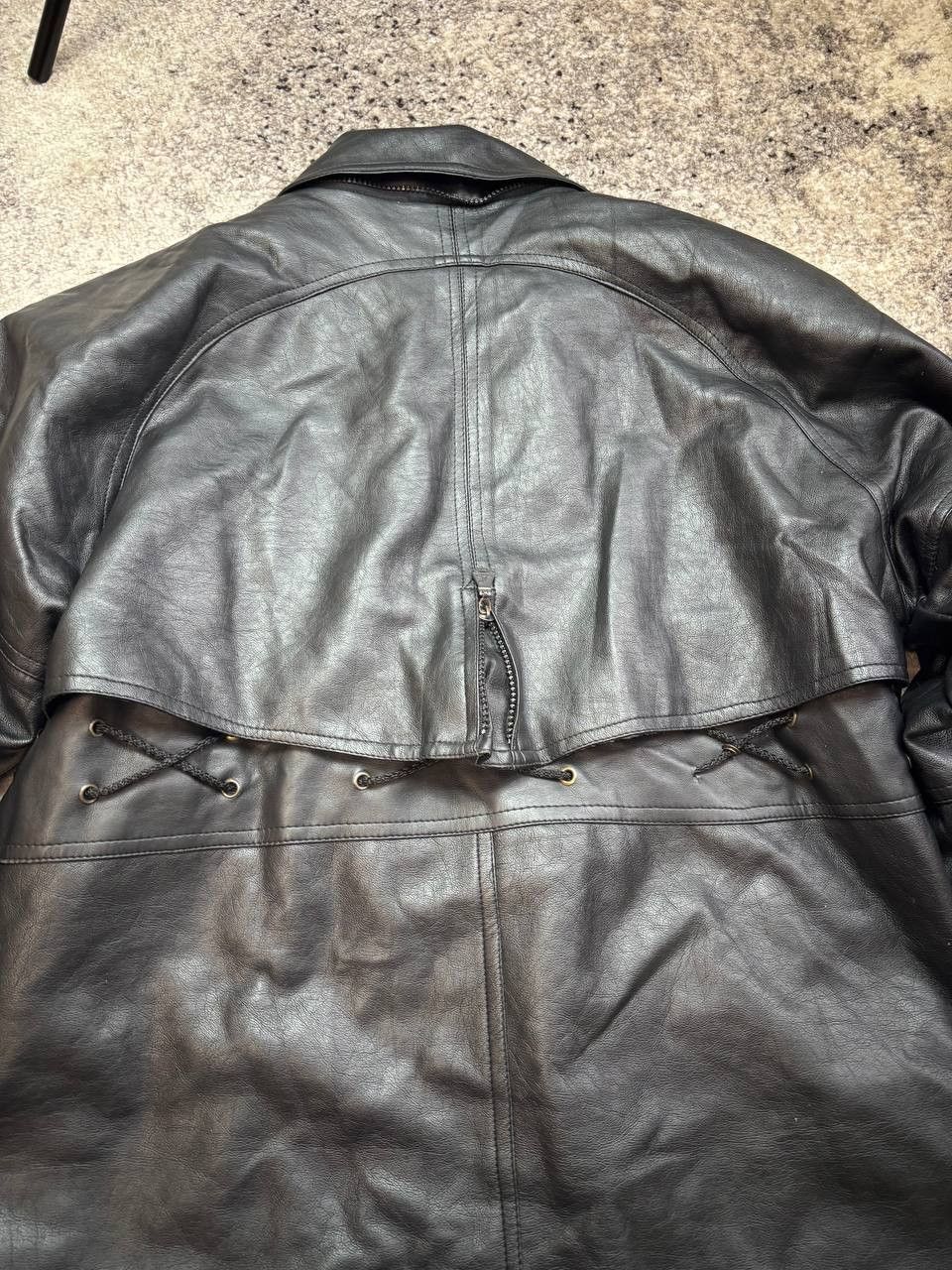 Vintage 90s Vintage Oversized Multi-Pocket Leather Field Jacket Size US L / EU 52-54 / 3 - 4 Thumbnail