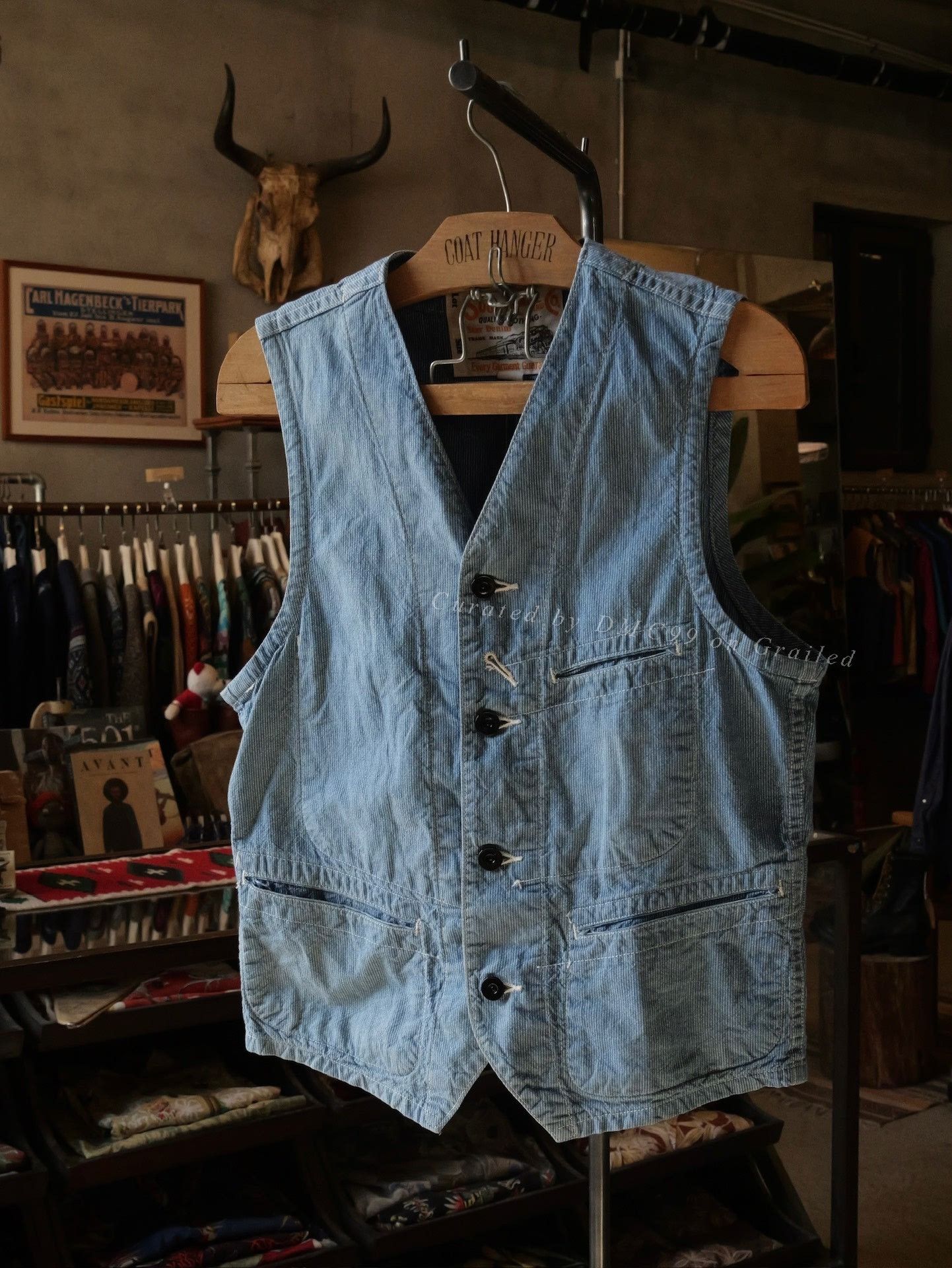 Sugar Cane Sugar Cane Stripe Button Vest Size US M / EU 48-50 / 2 - 1 Thumbnail