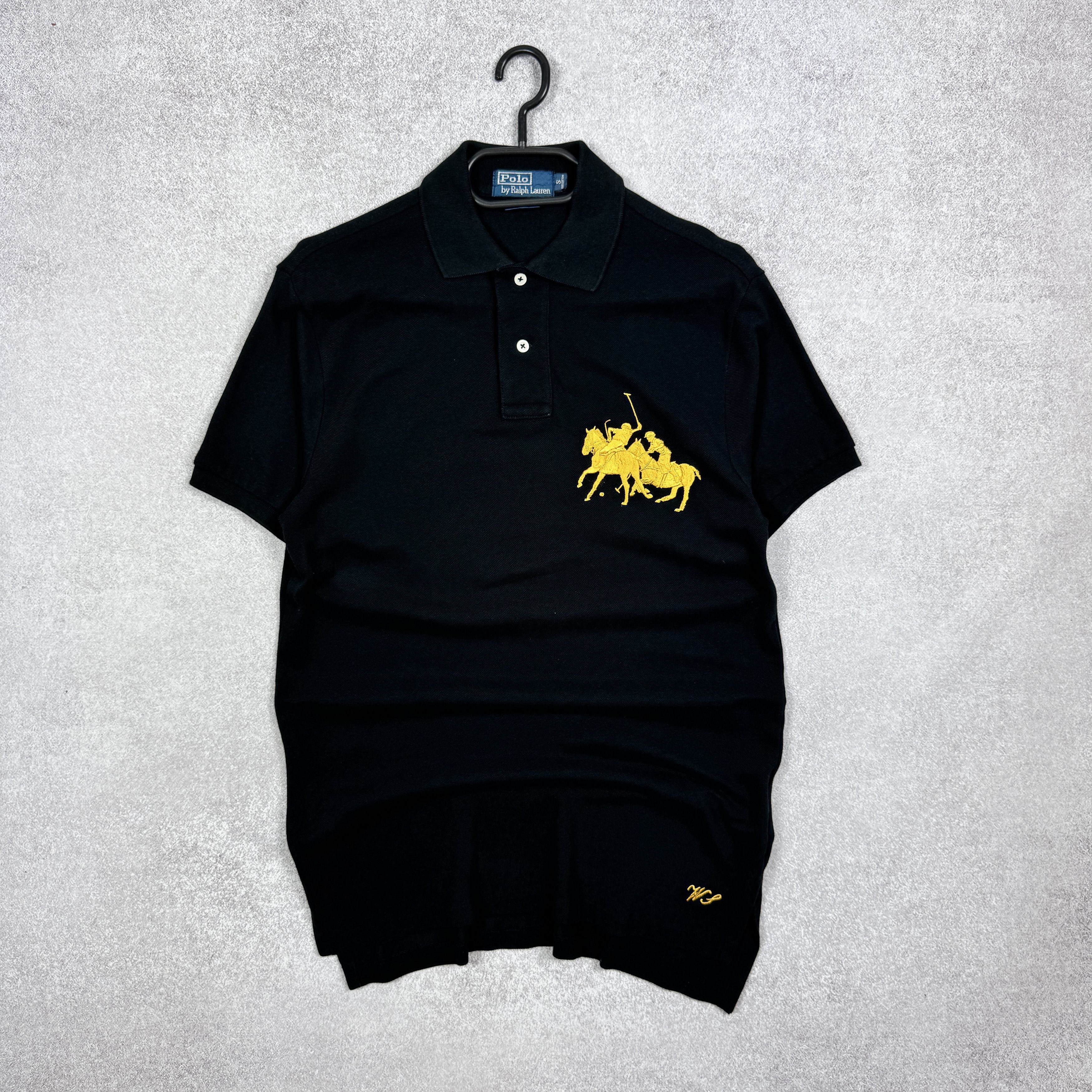 Polo Ralph Lauren Polo Ralph Lauren Black Cotton Custom Fit Polo Size S-M Size US S / EU 44-46 / 1 - 1 Thumbnail