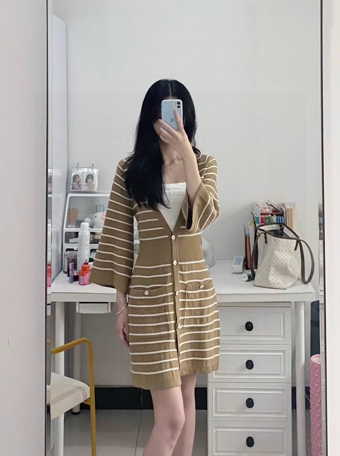 Chanel Chanel Camel French Waist-Cinched Slim Fit Dress 38 Size S / US 4 / IT 40 - 7 Thumbnail