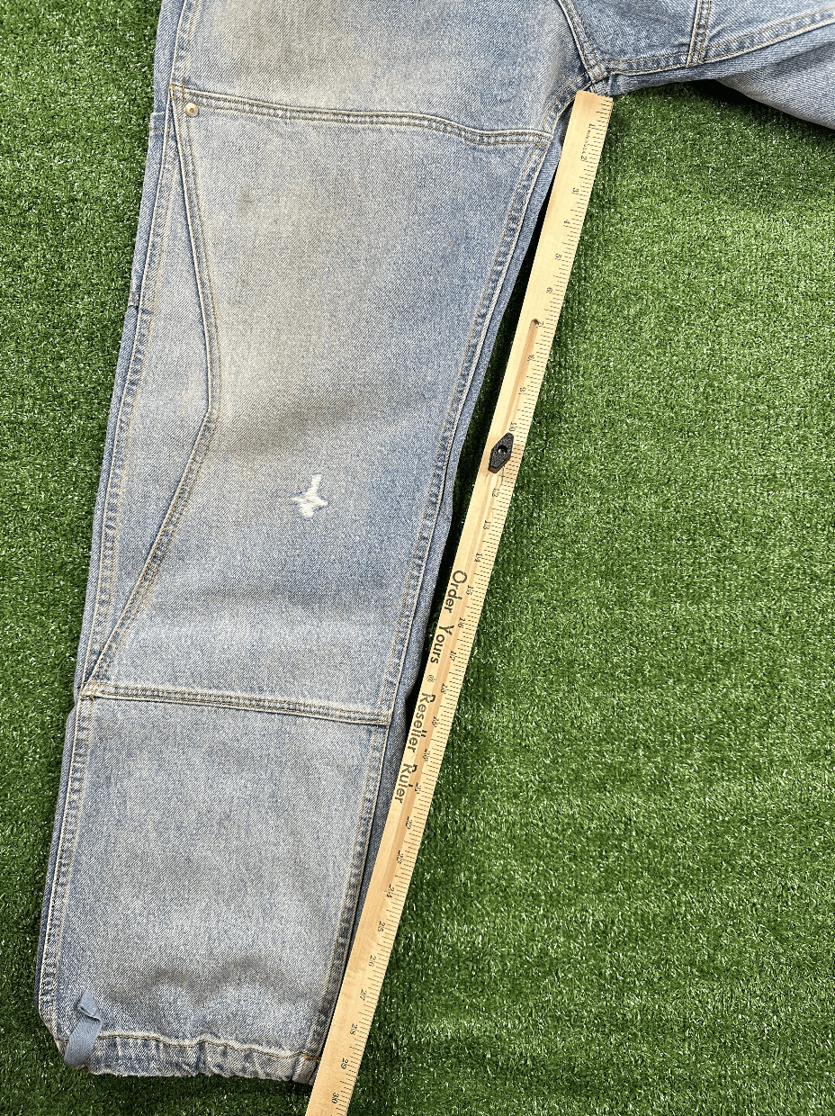 Rhude RHUDE Authentic Reza Denim Double Knee Indigo Pants Size US 34 / EU 50 - 8 Thumbnail