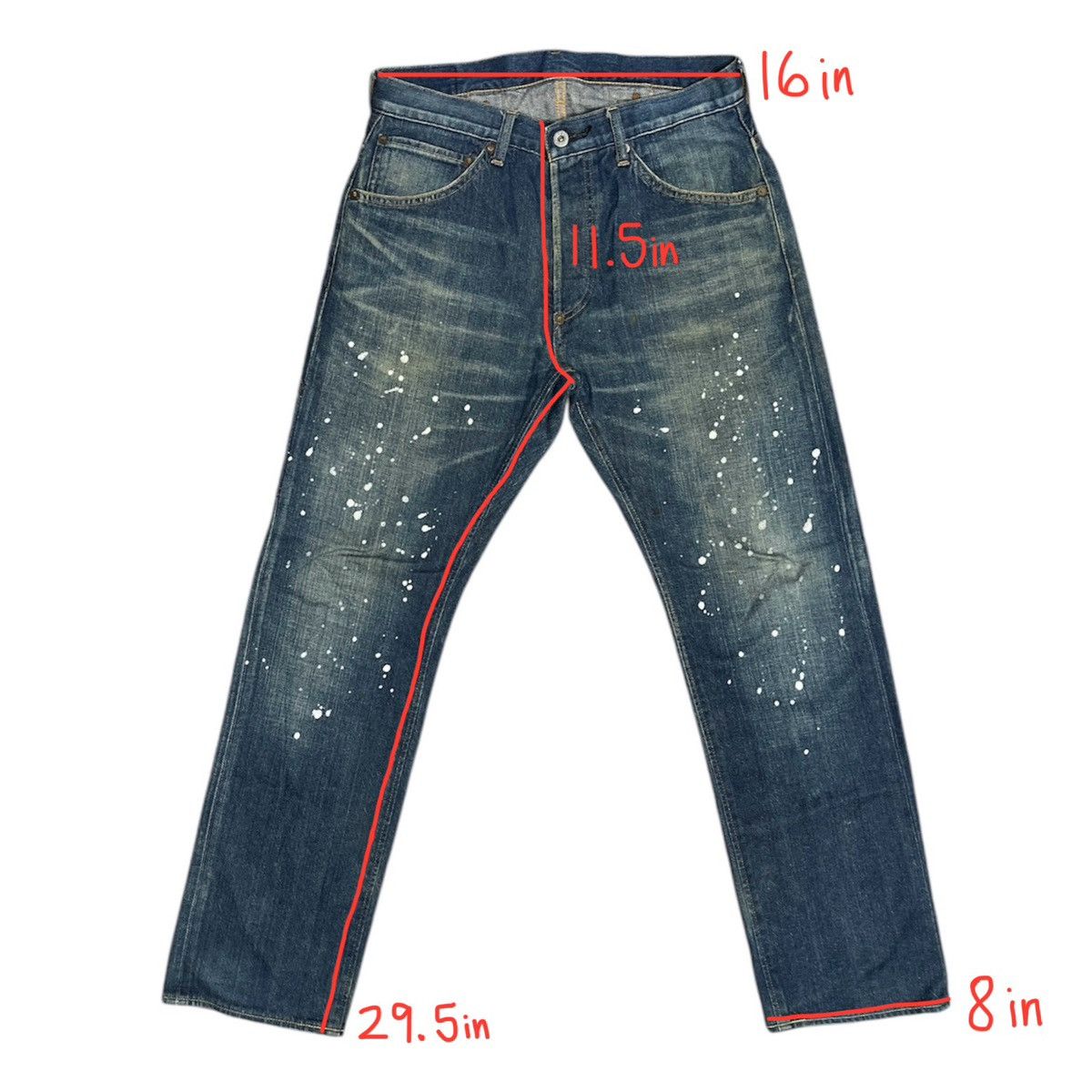 Bape bape paint splatter workwear denim Size US 32 / EU 48 - 2 Thumbnail