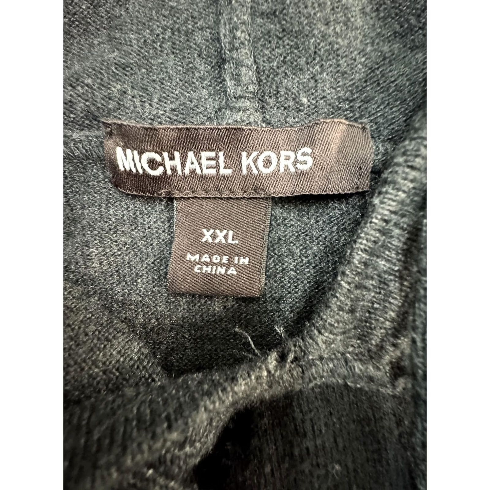 Michael Kors Michael Kors Hoodie Mens 2XL Black Gray Pullover Kangaroo Pocket Long Sleeve Size US XXL / EU 58 / 5 - 3 Thumbnail