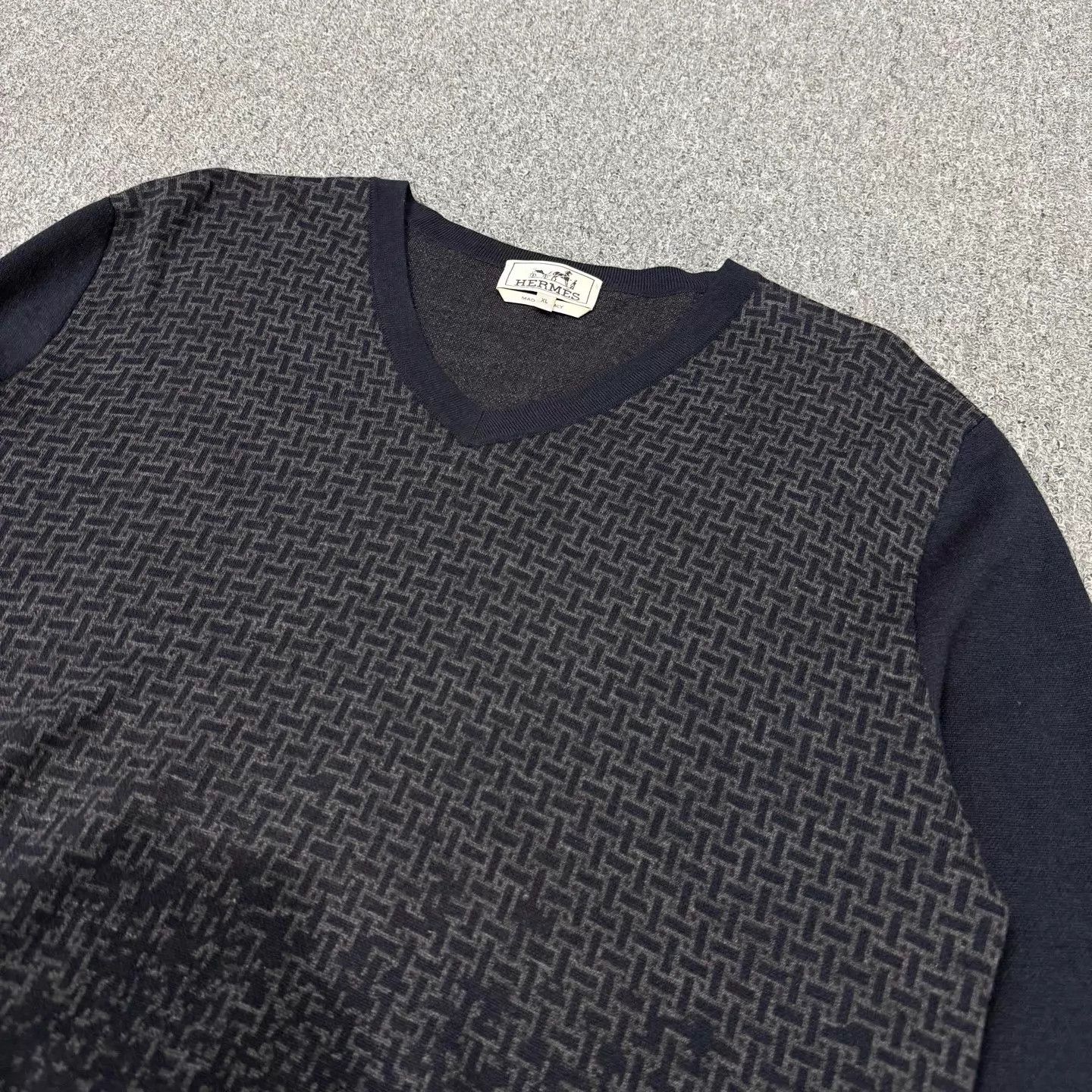 Hermes Hermes Black Crewneck Sweater XL 99 New Size US XL / EU 56 / 4 - 3 Thumbnail