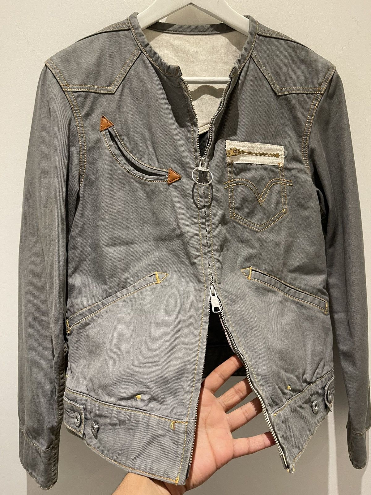 Number (N)ine Levi's Lefty Jean by Takahiro Kuraishi Cropped Zip Jacket Size US S / EU 44-46 / 1 - 6 Thumbnail