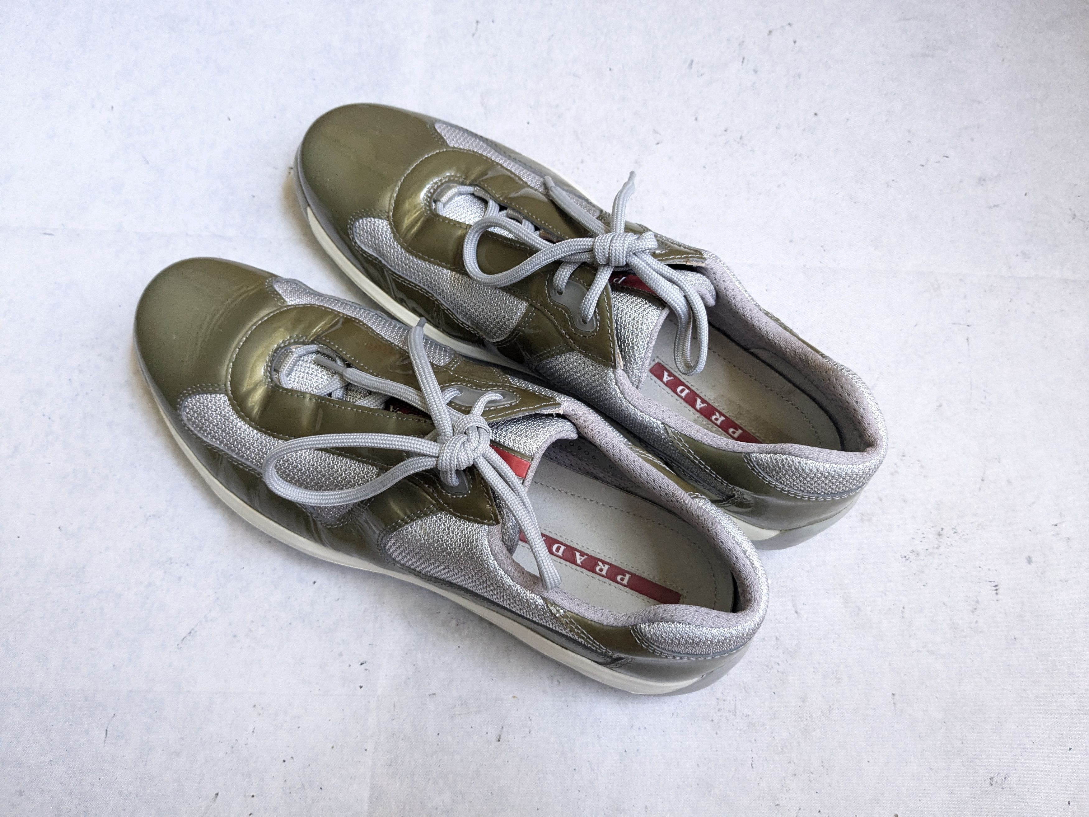 Prada Prada America's Cup Green Patent Leather 11 Low Tops Size US 11 / EU 44 - 15 Thumbnail