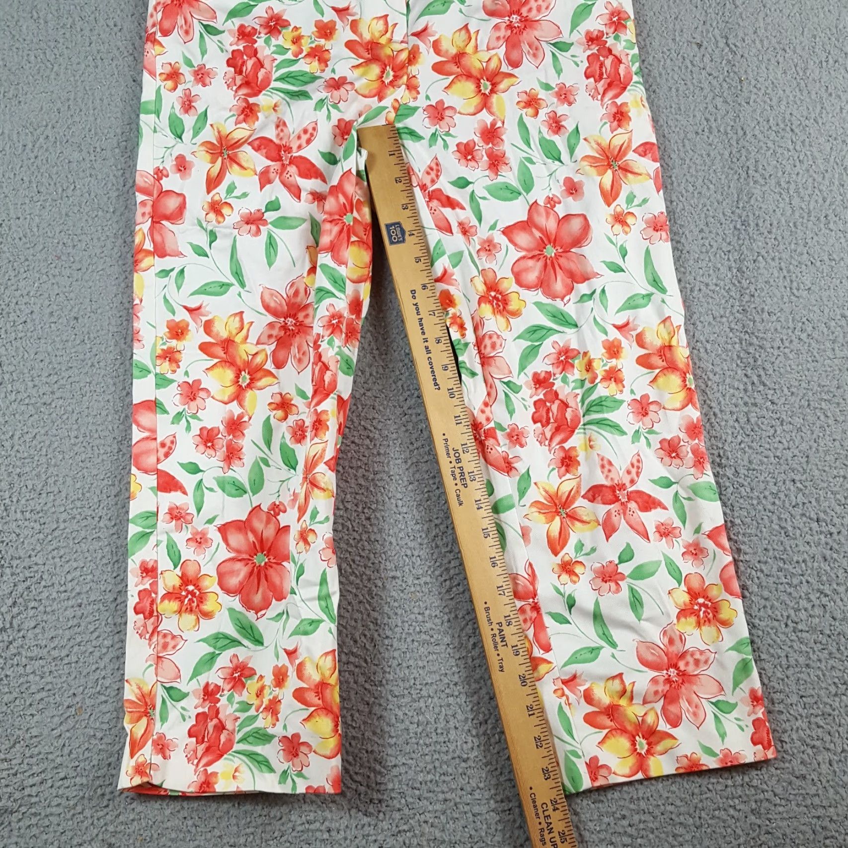 Vintage Vintage Y2K Peach Flower Floral Capris Women's Size 8 Retro Capri Chino Pants Size 30" / US 8 / IT 44 - 6 Thumbnail