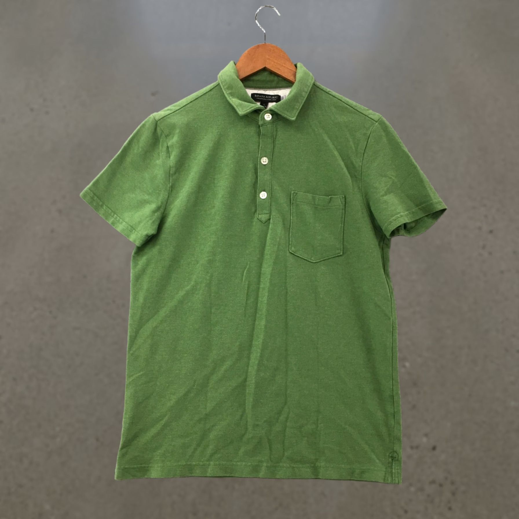 Banana Republic Banana Republic Polo Shirt Mens S Green Cotton Blend Short Sleeve Chest Pocket Size US S / EU 44-46 / 1 - 1 Thumbnail