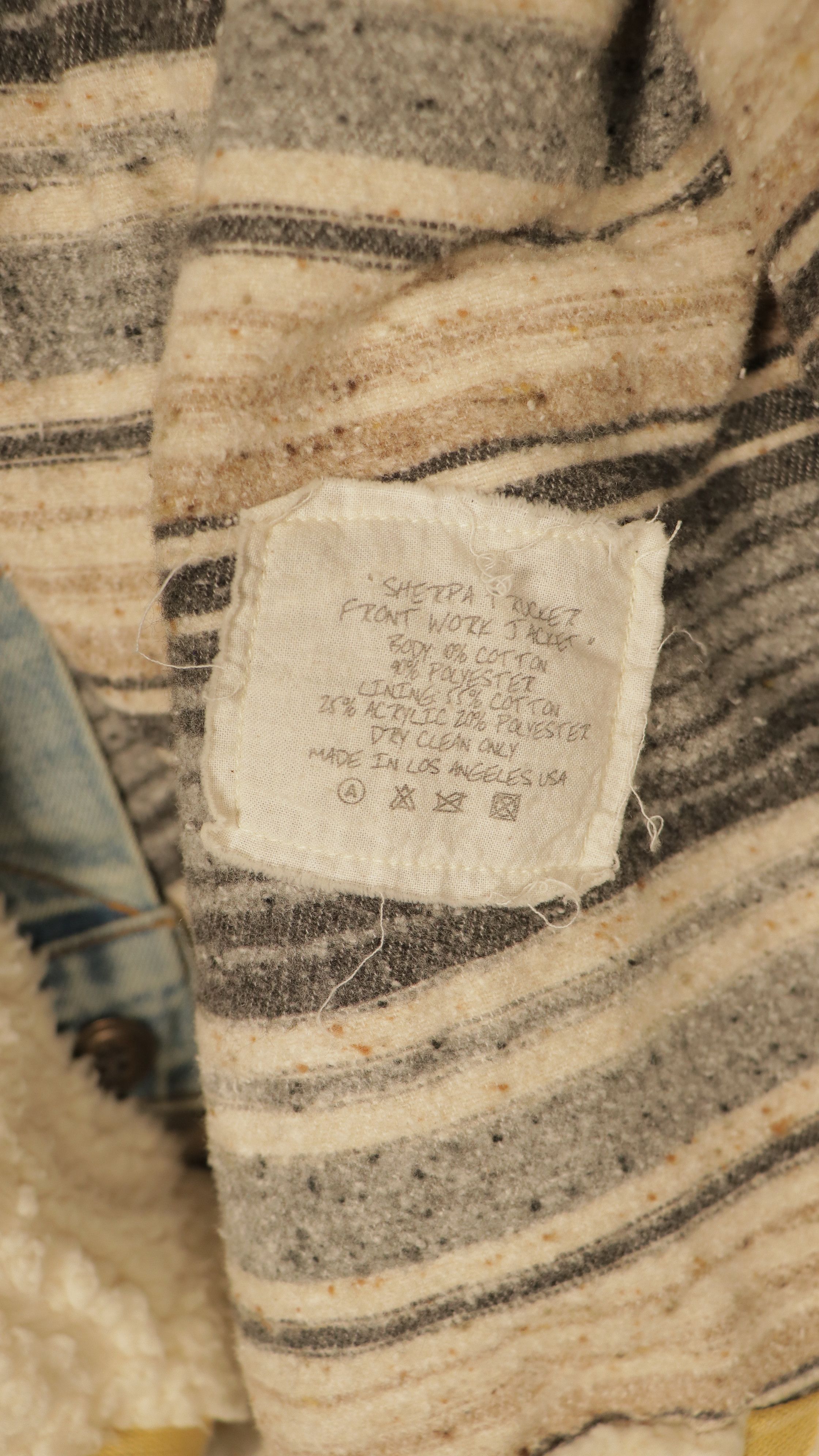 Greg Lauren *NWT* Greg Lauren Sherpa **RARE** Size 3/Large REVERSIBLE Size US L / EU 52-54 / 3 - 9 Thumbnail