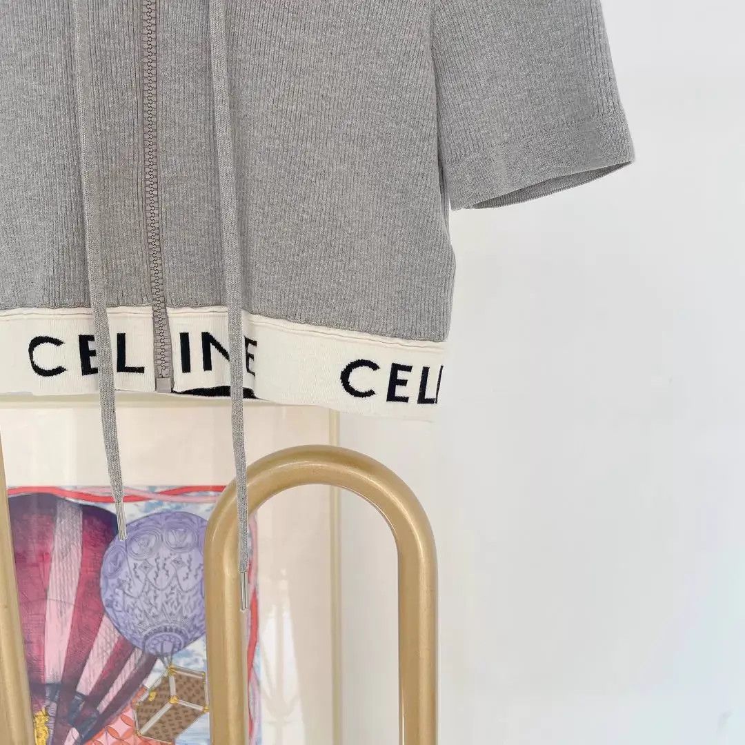 Celine Celine cropped knit hoodie M Pre-Owned Size M / US 6-8 / IT 42-44 - 6 Thumbnail