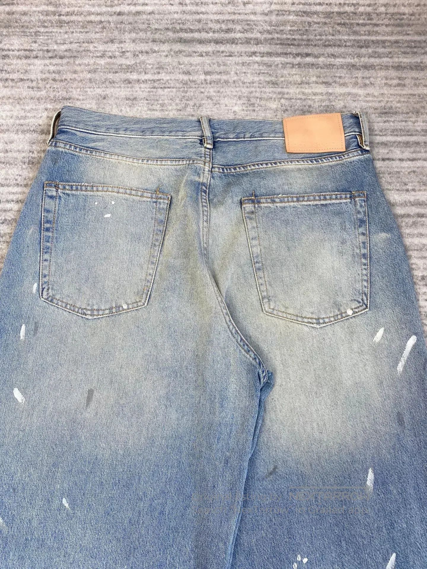 Acne Studios Acne Studios Blue Ink Splash Baggy Jeans. Size US 34 / EU 50 - 5 Thumbnail