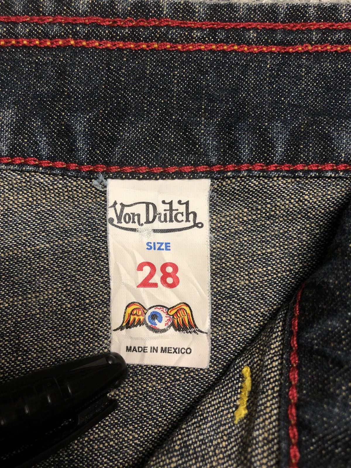 Japanese Brand × Vintage × Von Dutch Vintage Kustommade Von Dutch Flare Jeans Size 30" / US 8 / IT 44 - 21 Thumbnail