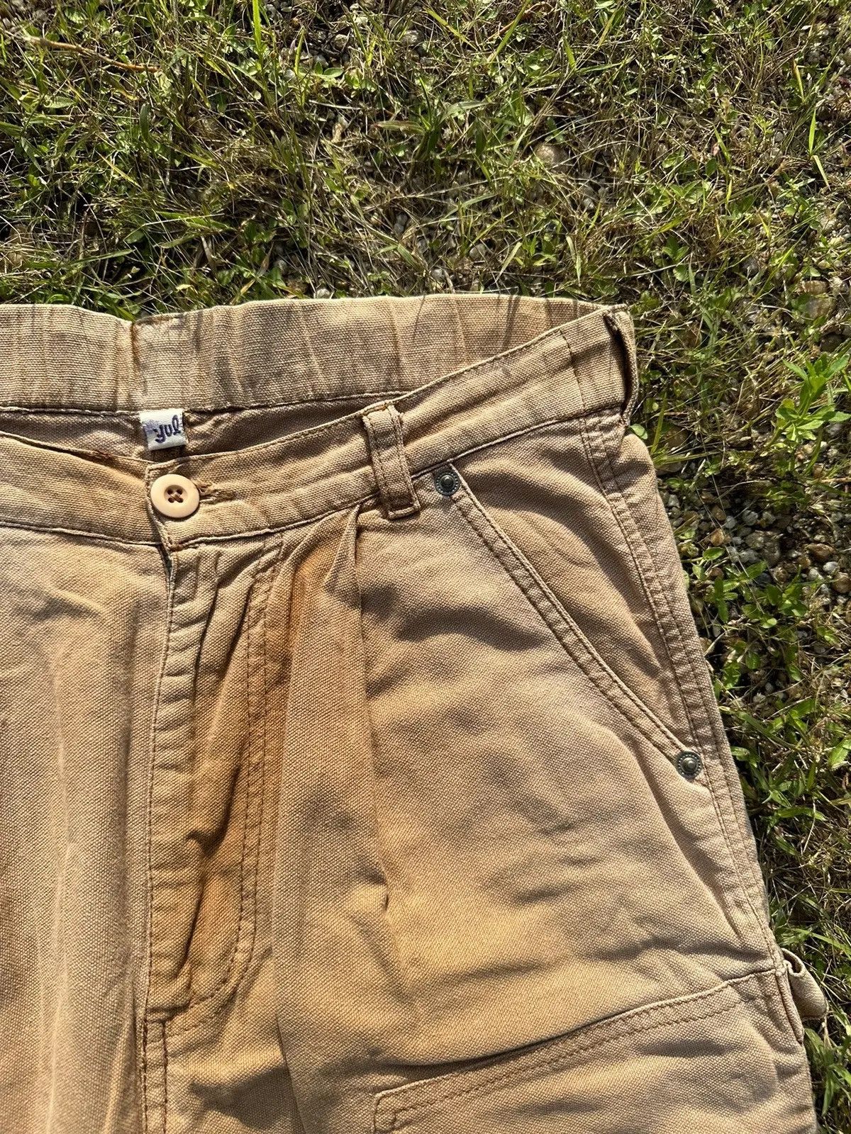 StraightFaded Vintage Double Knee YUL Japan Workwear Baggy Faded Pants Size US 29 - 5 Thumbnail