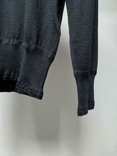 Tom Ford o1sm1stk0824 Silk Wool Henleyneck Sweater in Black Size US L / EU 52-54 / 3 - 3 Thumbnail