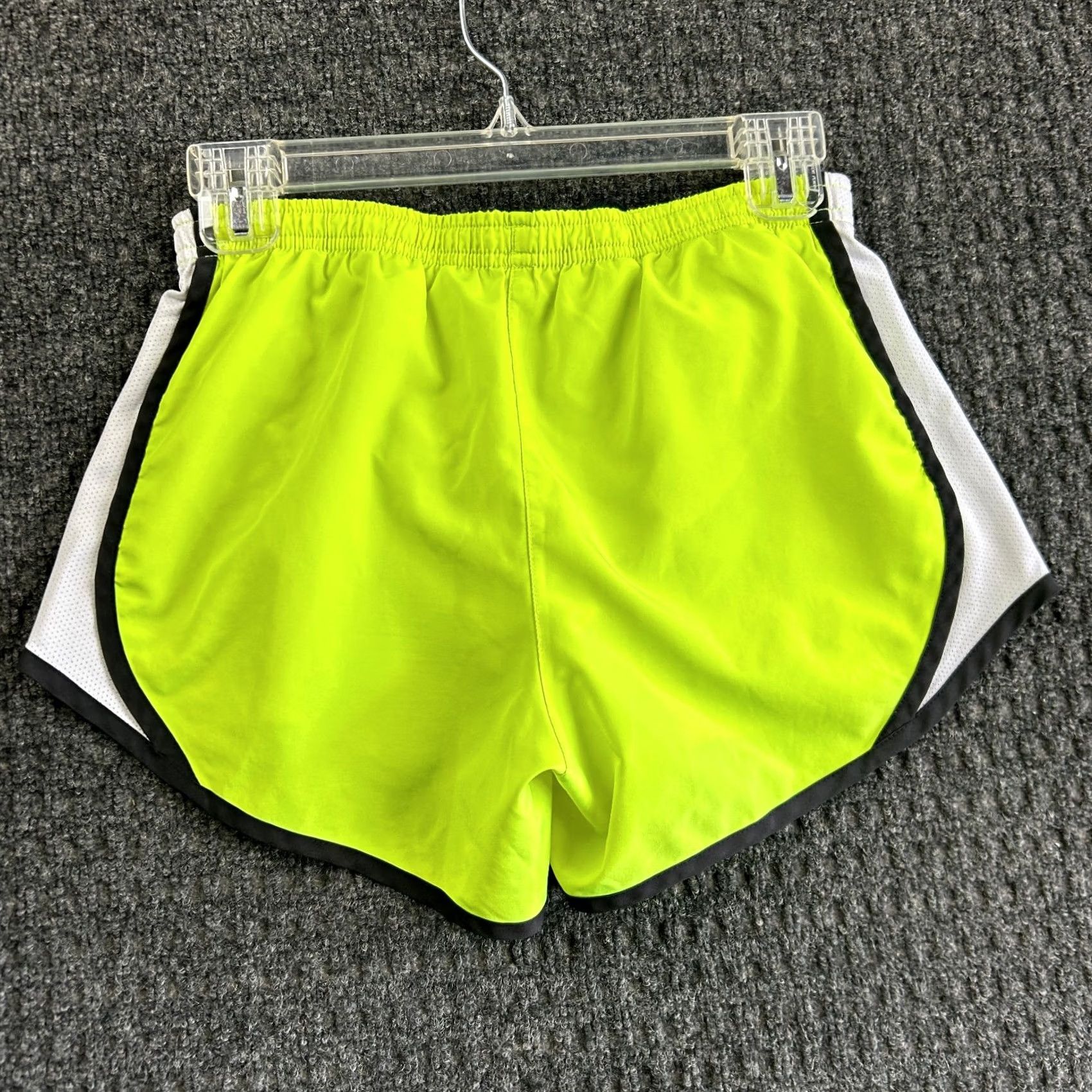 Nike VINTAGE Nike Womens Running Shorts Dri Fit L Volt Neon Green Built in Briefs FAST SHIP Size 36" / US 14 / IT 50 - 3 Thumbnail