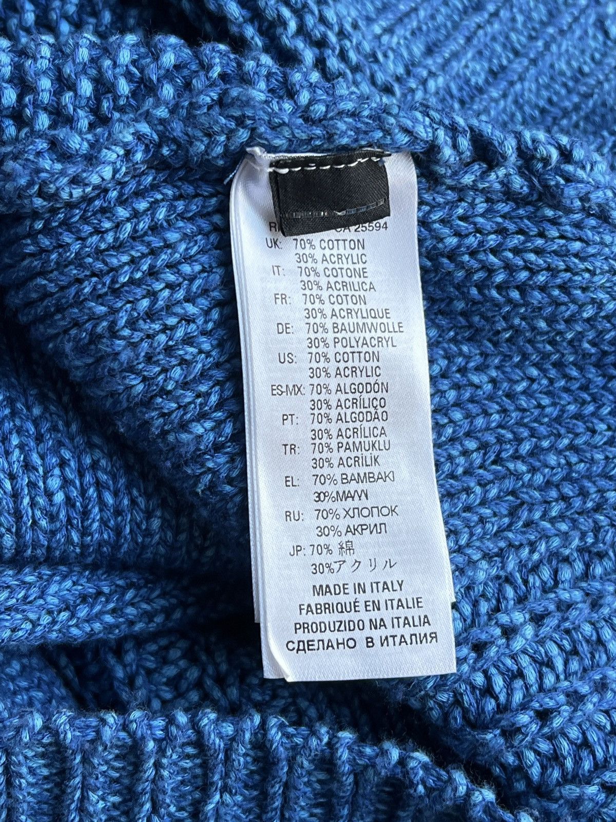 Diesel Kapital style distressed diesel sweater y2k blue wool Size US L / EU 52-54 / 3 - 14 Thumbnail