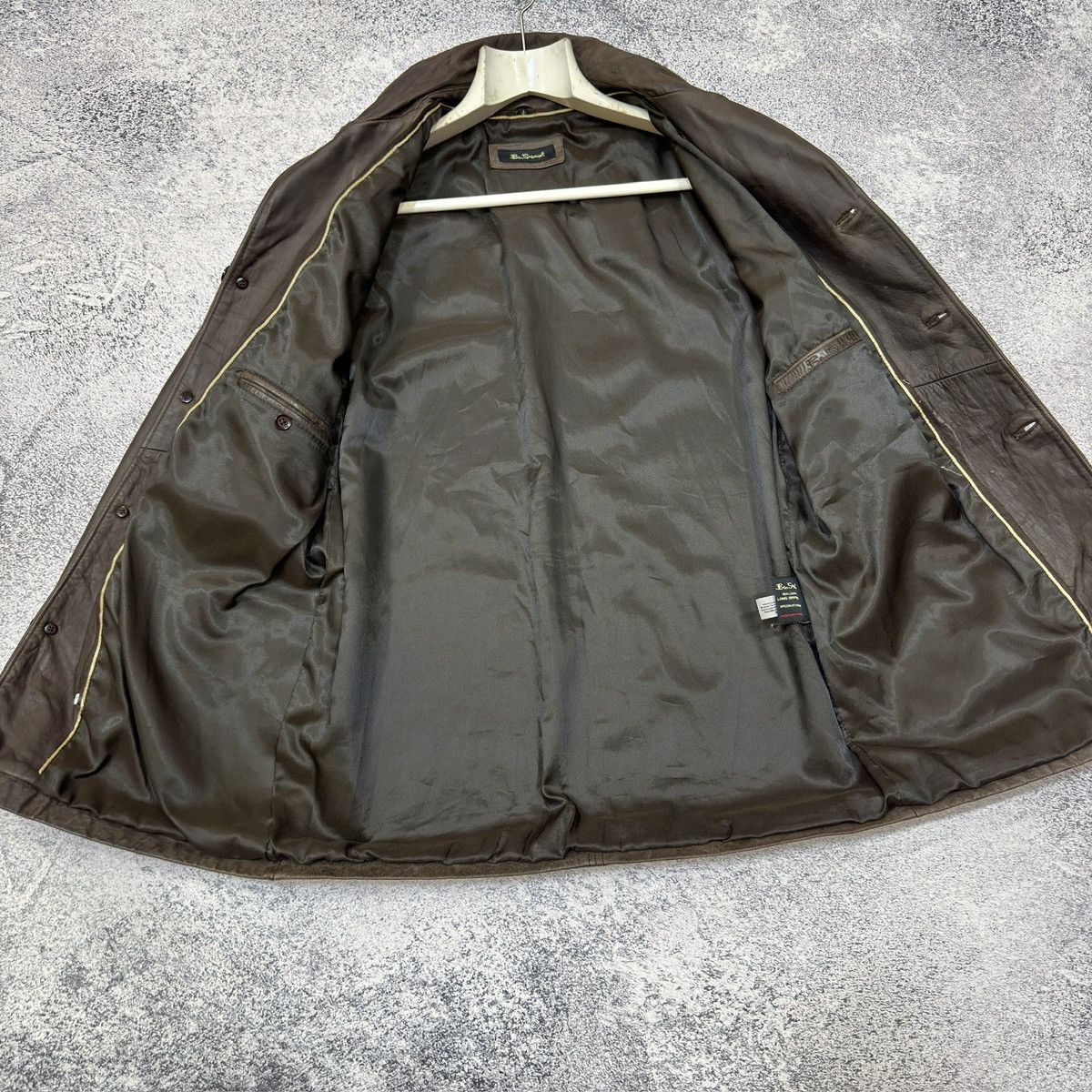Ben Sherman Ben Sherman Brown Leather Coat M size Size US M / EU 48-50 / 2 - 10 Thumbnail